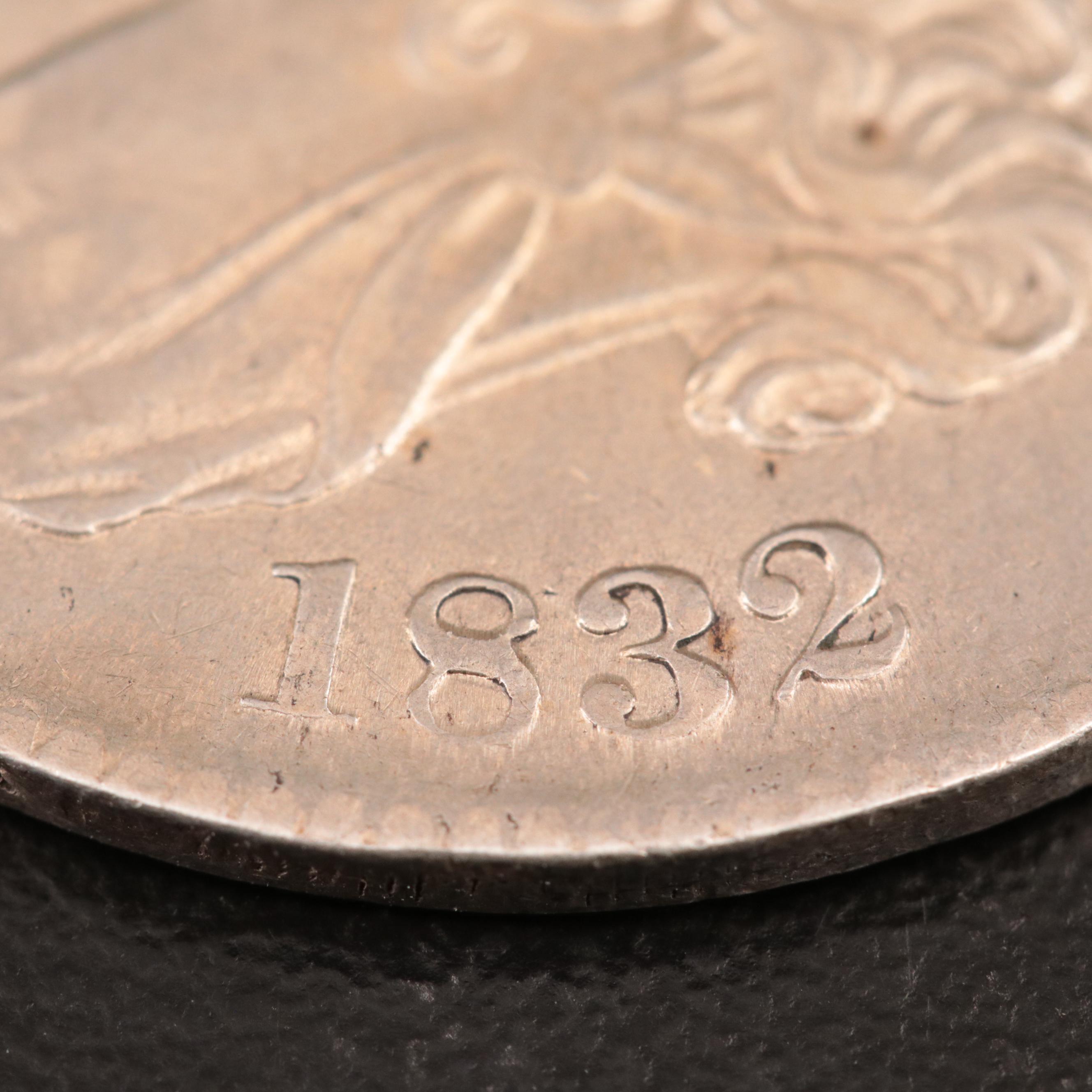 1832 Capped Bust Silver Half Dollar