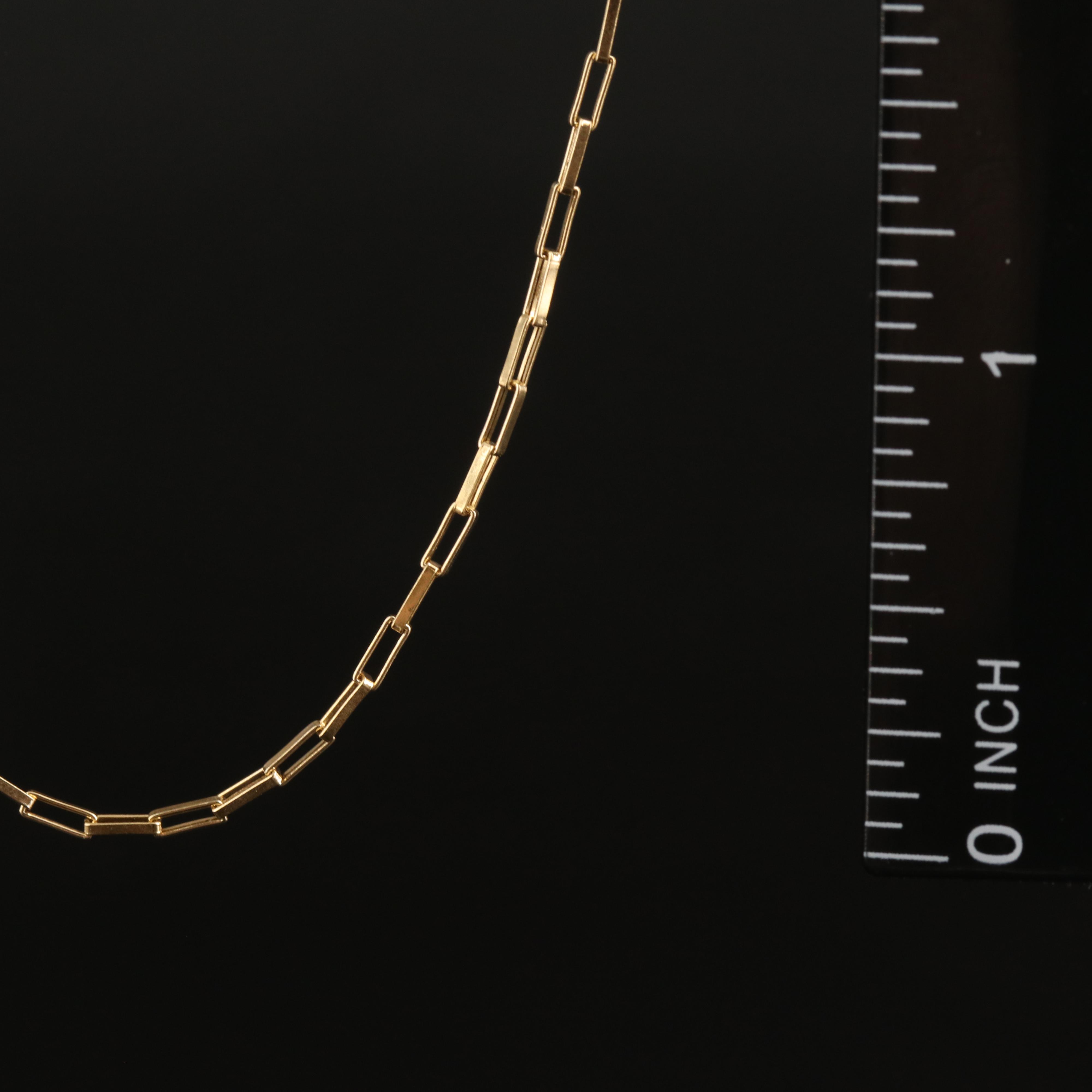 14K Paper Clip Chain Necklace