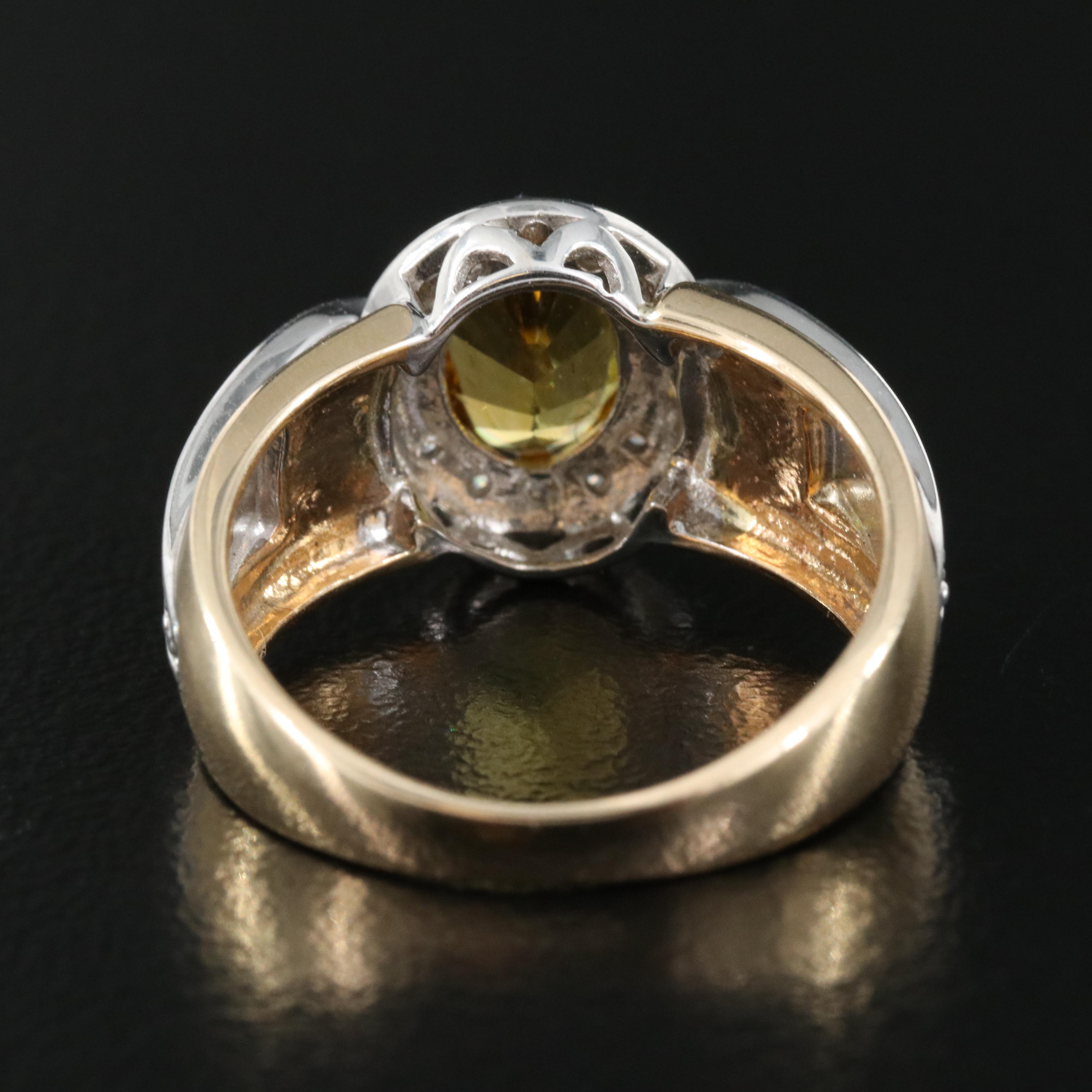 14K Tourmaline and Diamond Ring
