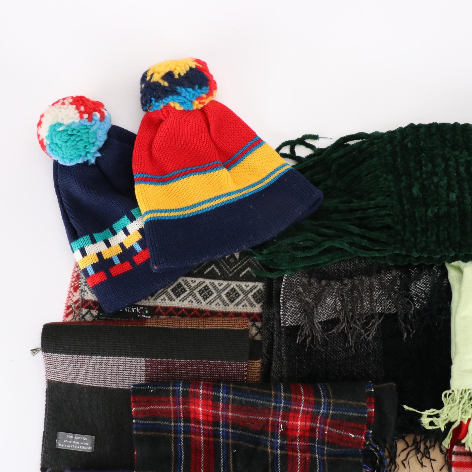 Perry Ellis, Smiley, Pashmire, Cashmink and Other Hats and Scarves