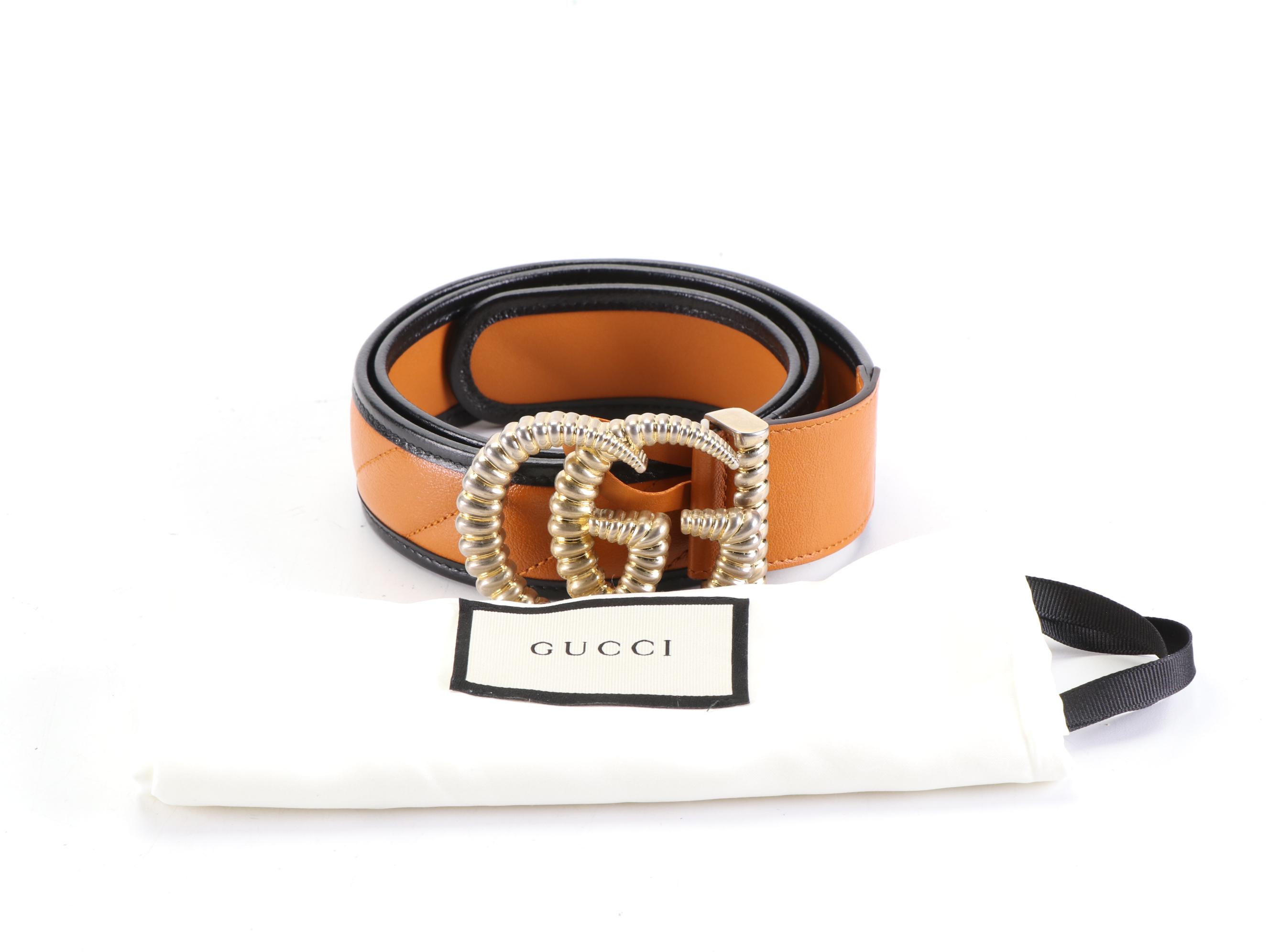 Gucci Torchon GG Marmont Quilted Leather Belt