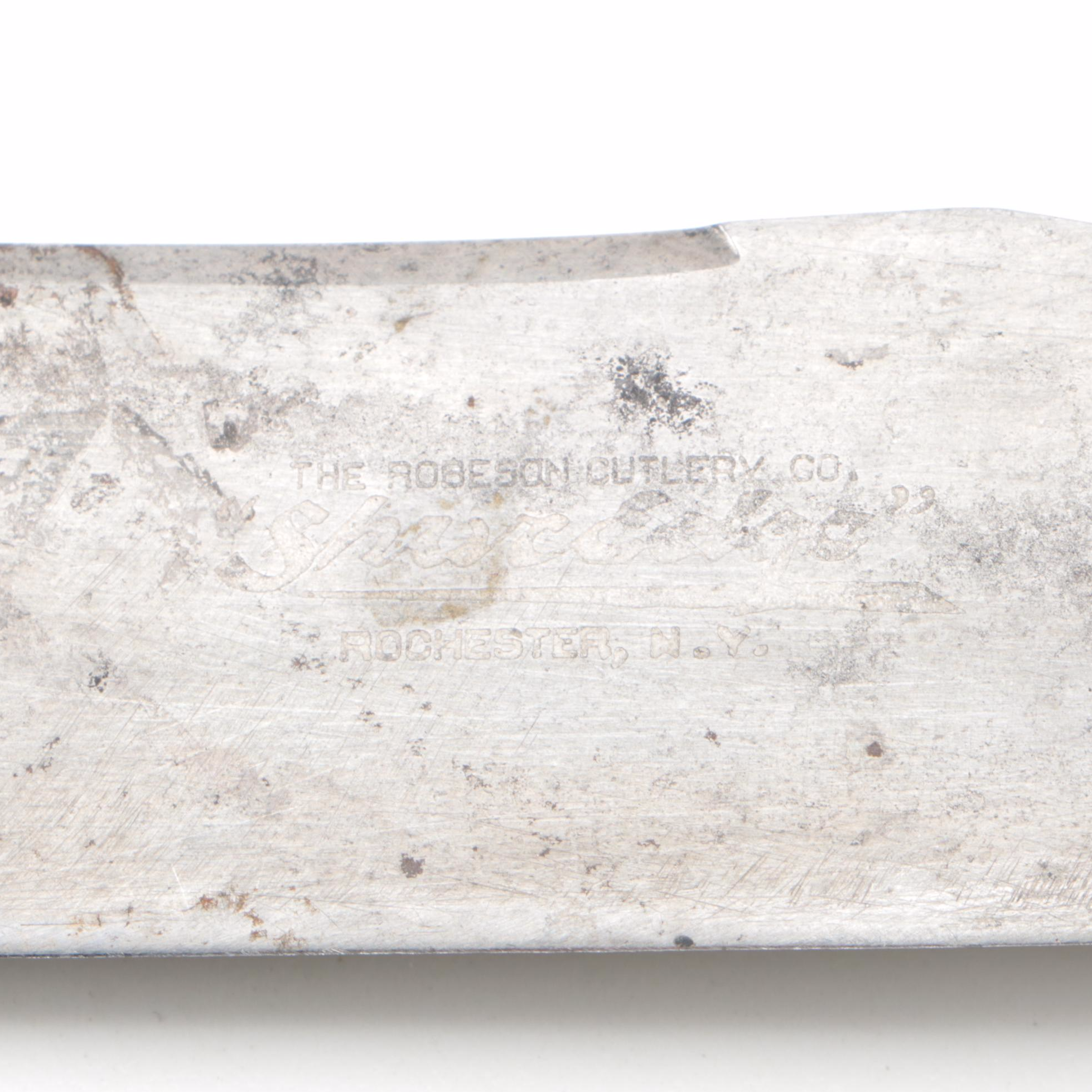 Sterling Bolstered Carving Set with Faux Antler Handles