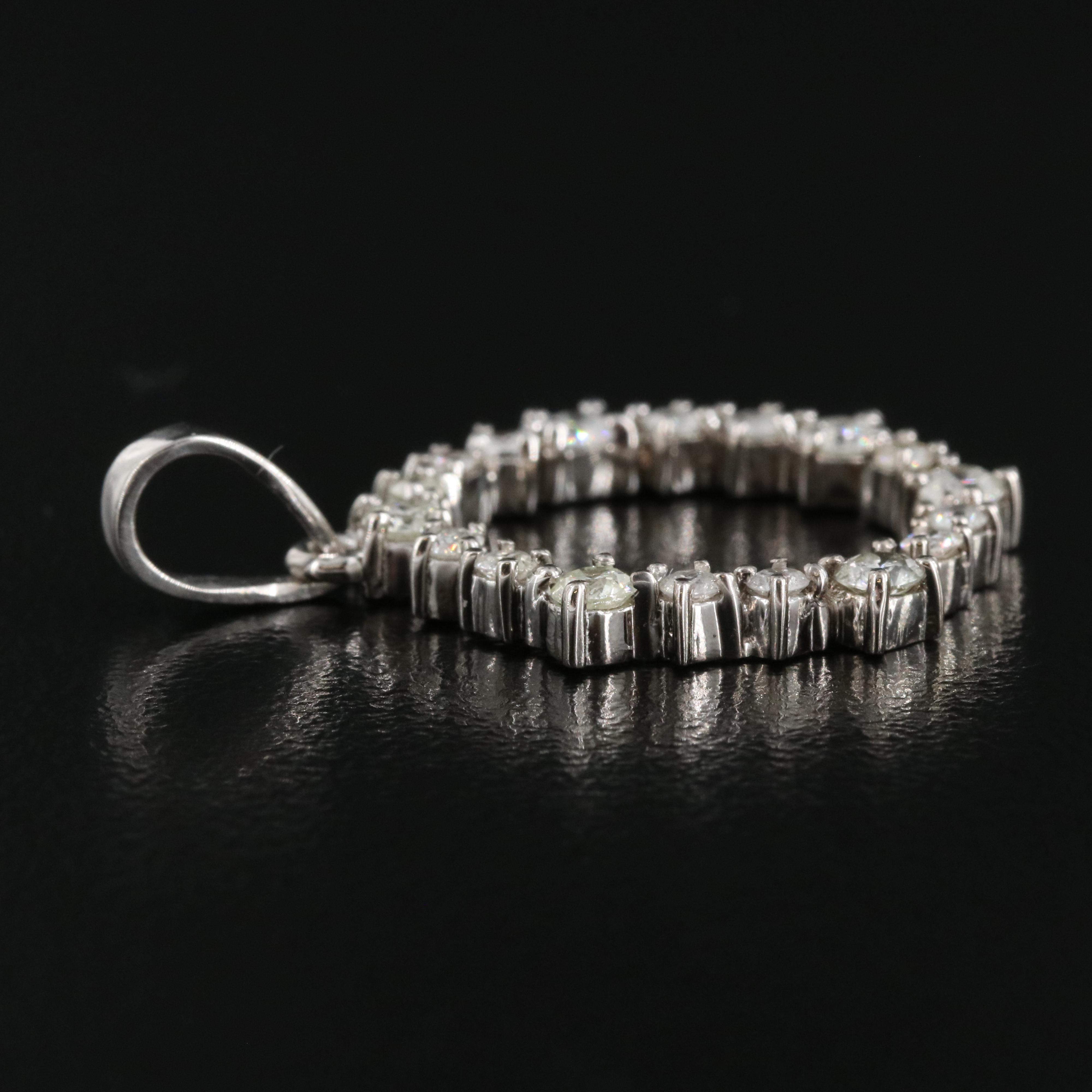 14K 0.75 CTW Diamond Circle Pendant