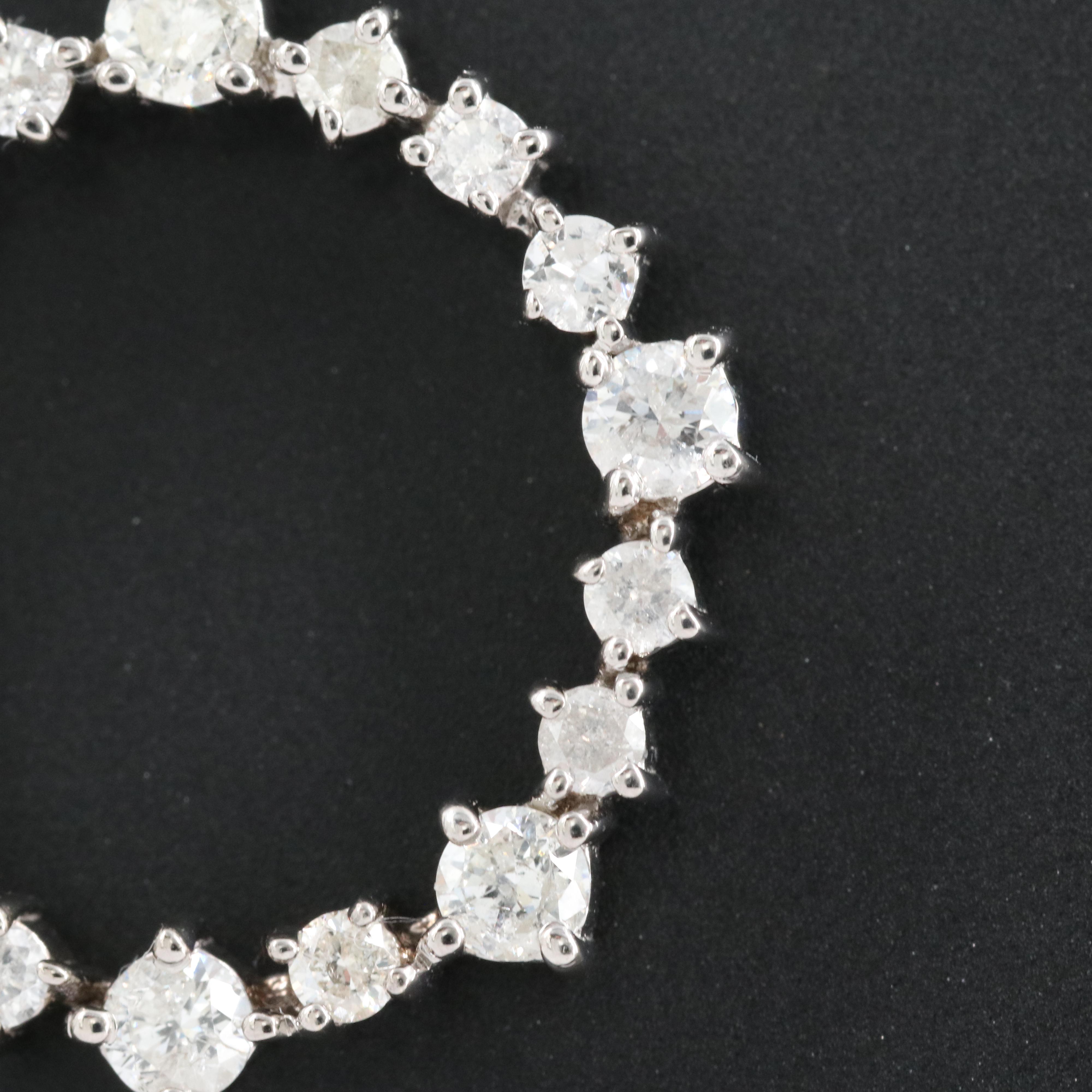 14K 0.75 CTW Diamond Circle Pendant