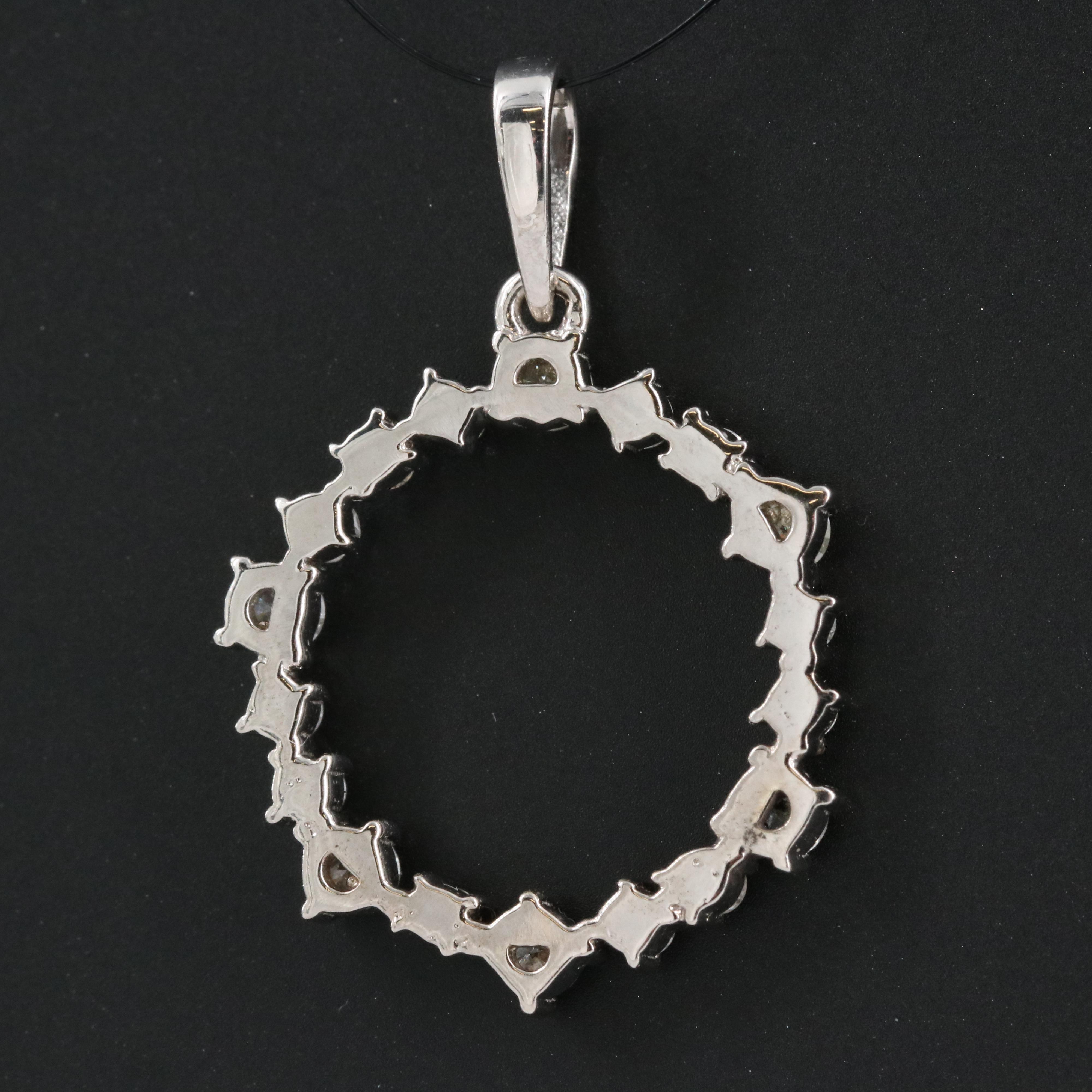 14K 0.75 CTW Diamond Circle Pendant