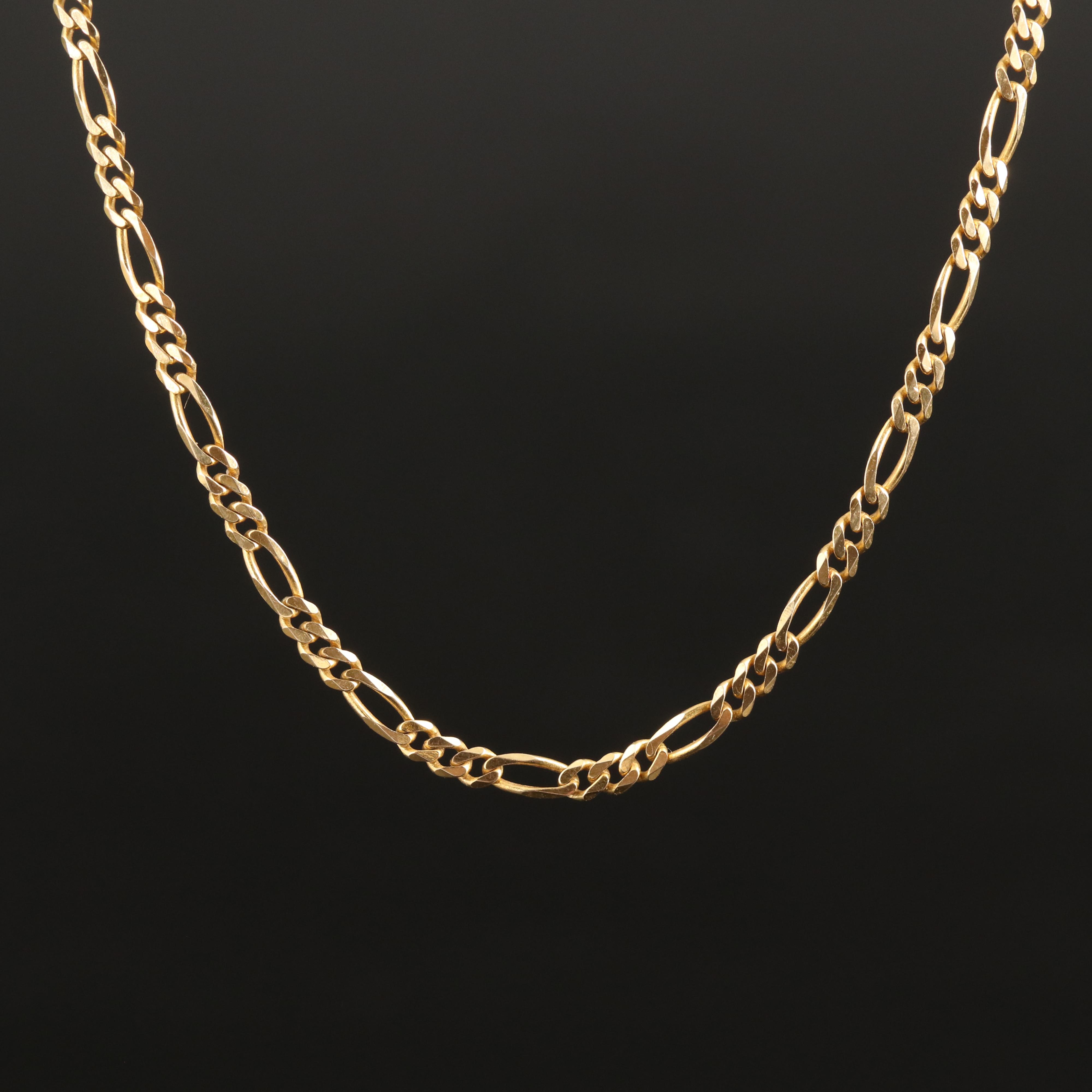 14K Figaro Chain Necklace