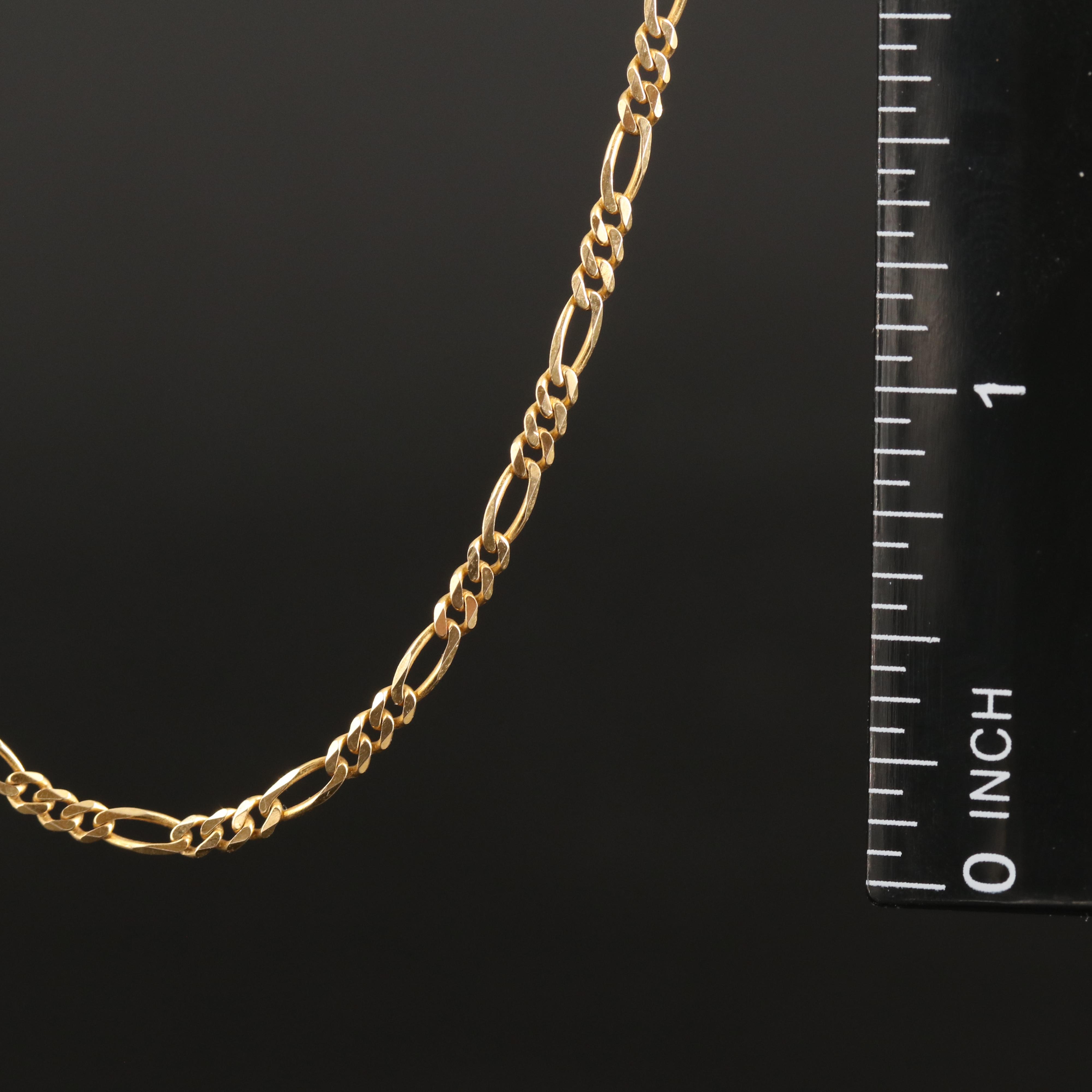 14K Figaro Chain Necklace