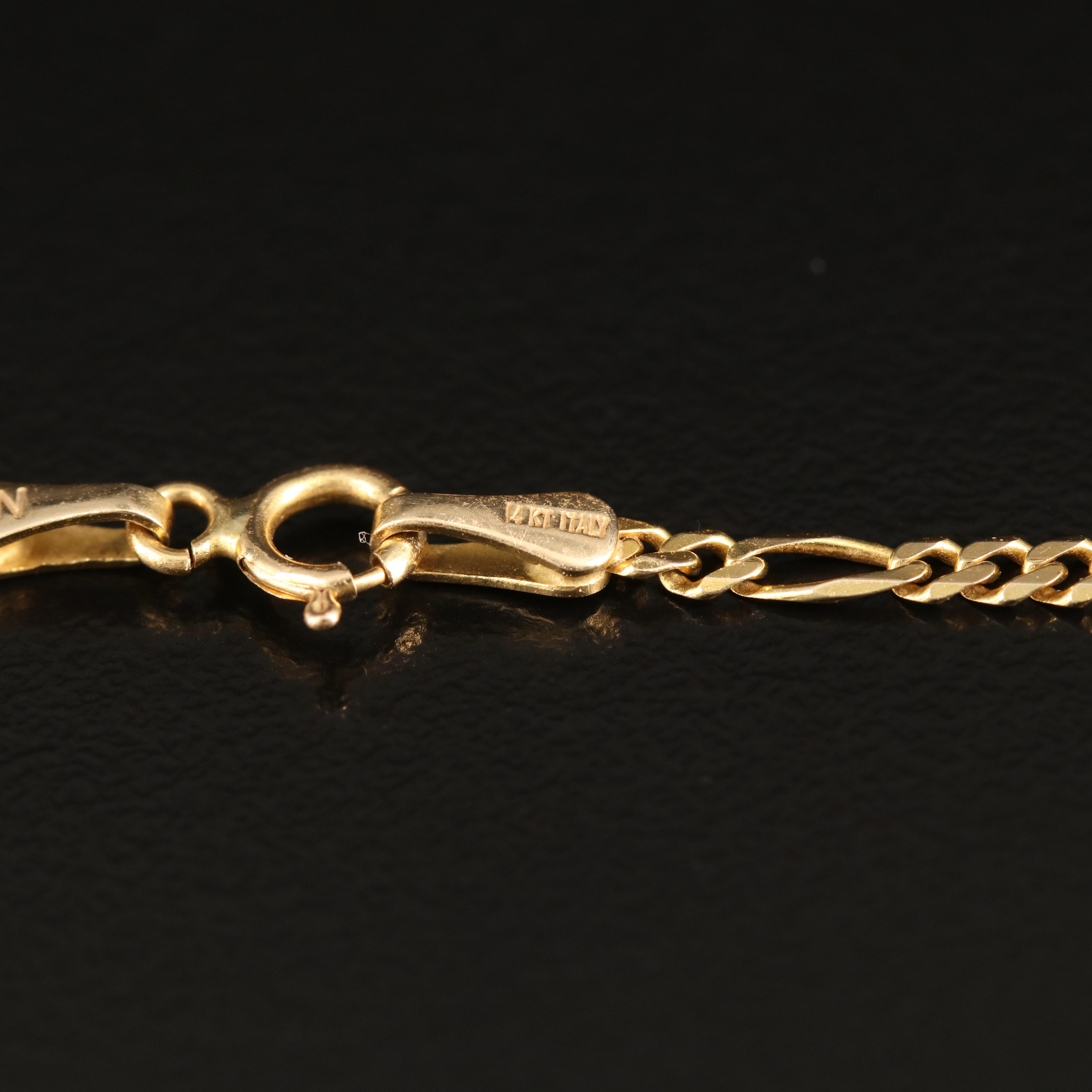 14K Figaro Chain Necklace