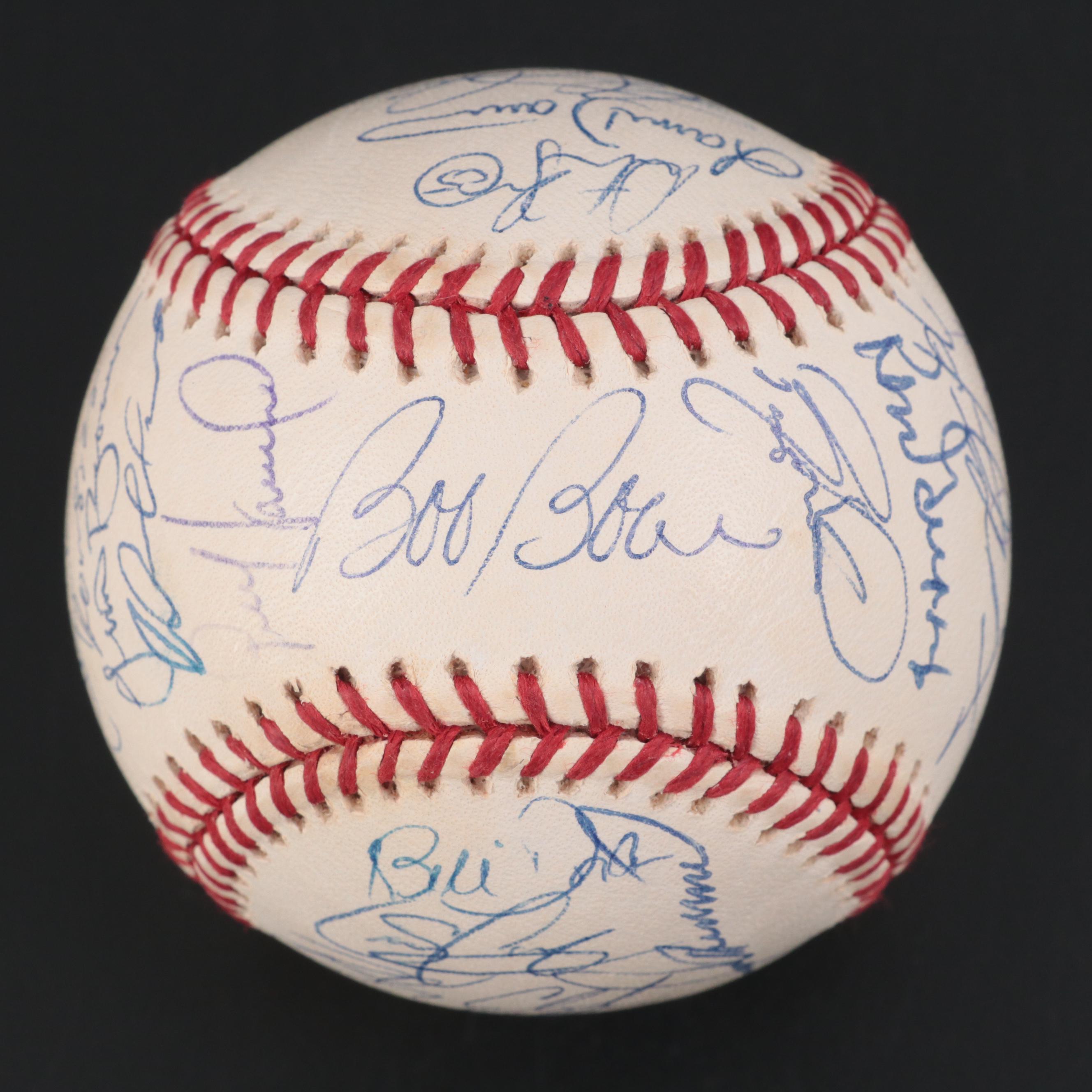 2001 Cincinnati Reds Team Signed Rawlings Baseball with Larkin, Boone, More