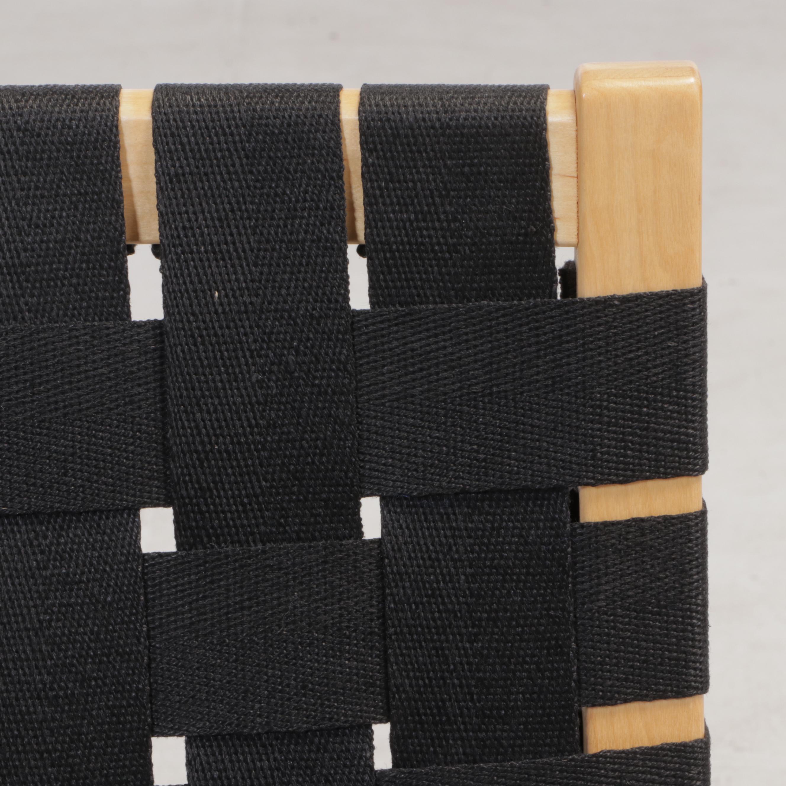 Alvar Aalto for Artek Birch "406" Lounge Chair with Black Linen Webbing