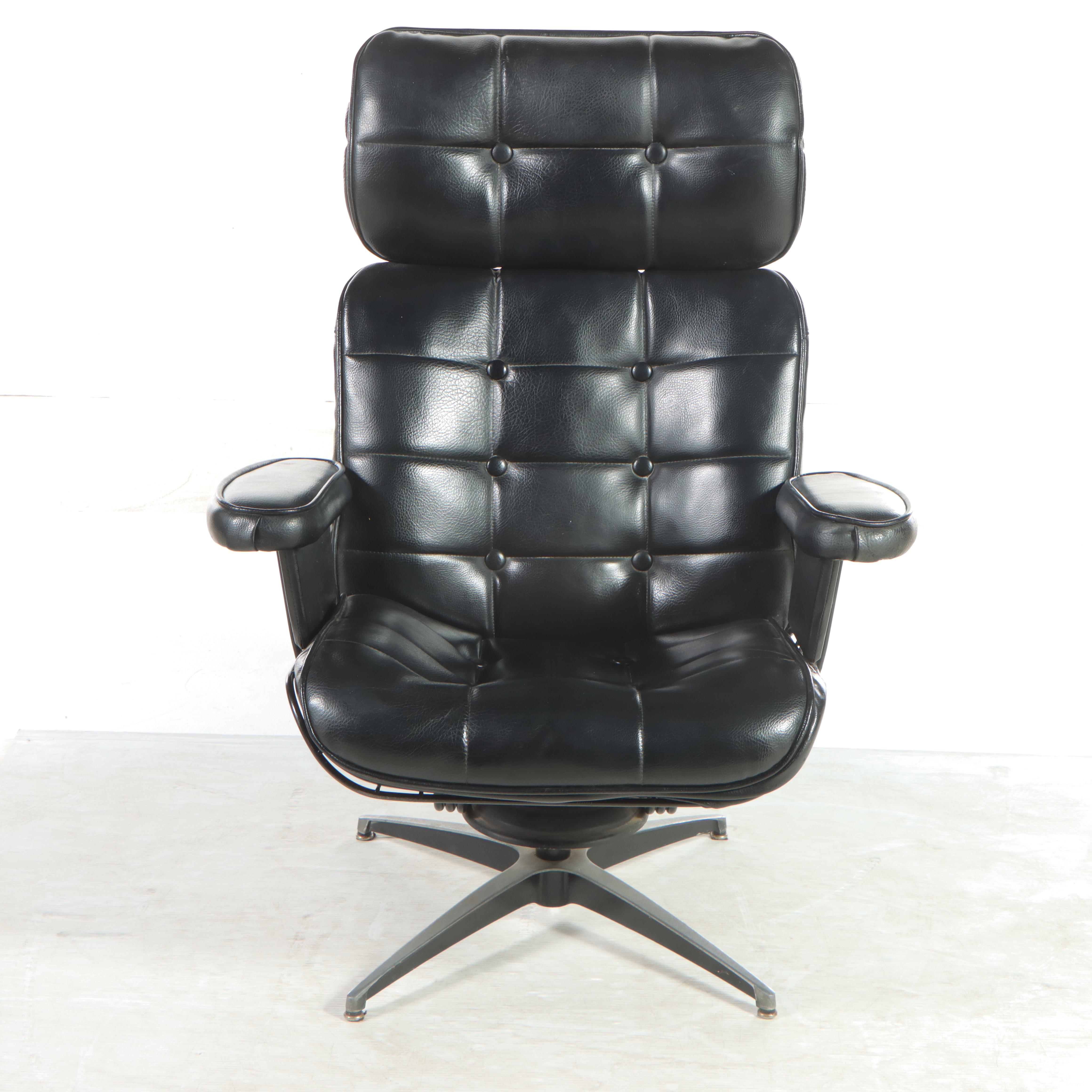 Homecrest Industries Inc. Mid Century Modern Swivel-Rocker with Ottoman