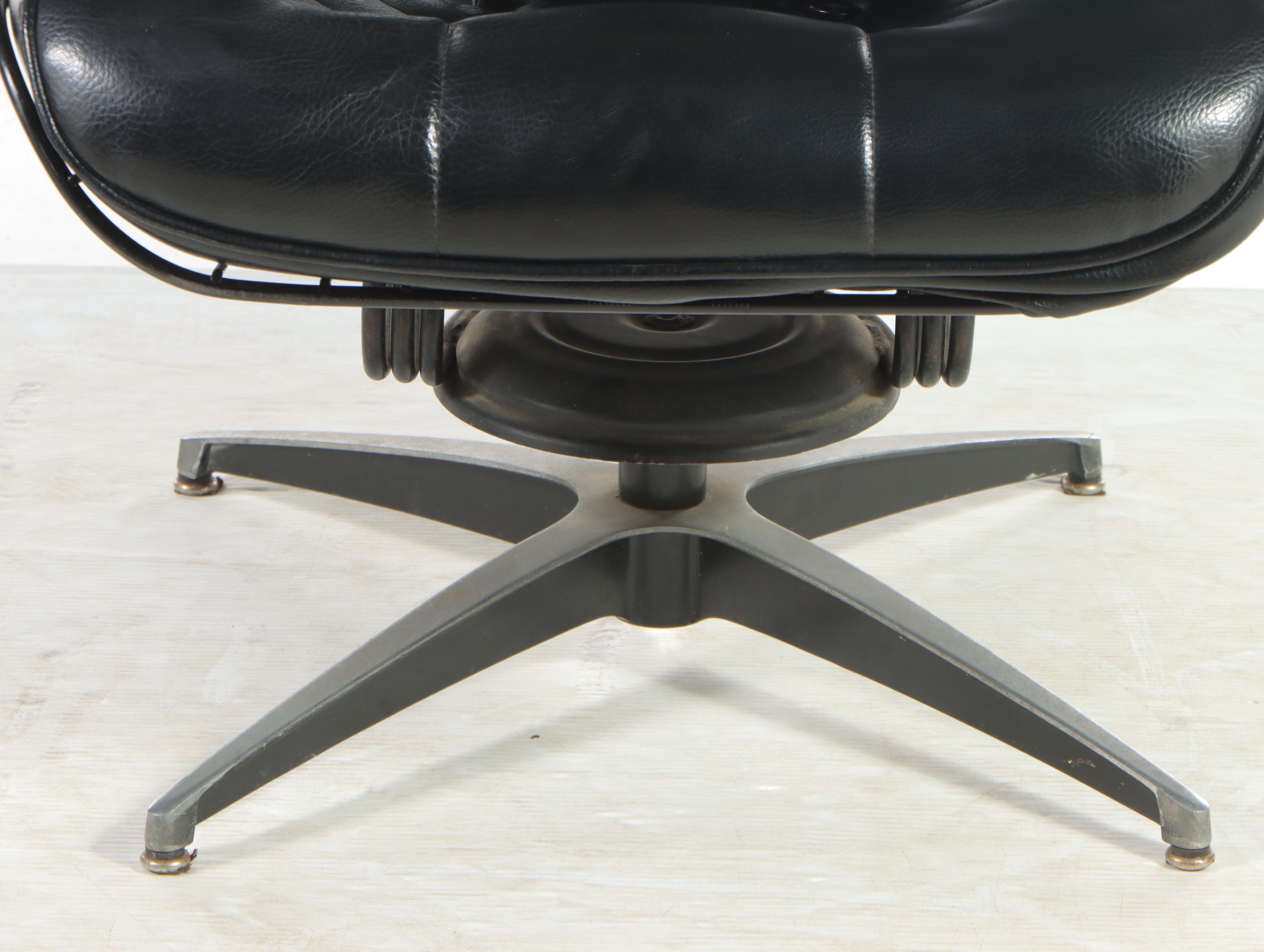 Homecrest Industries Inc. Mid Century Modern Swivel-Rocker with Ottoman