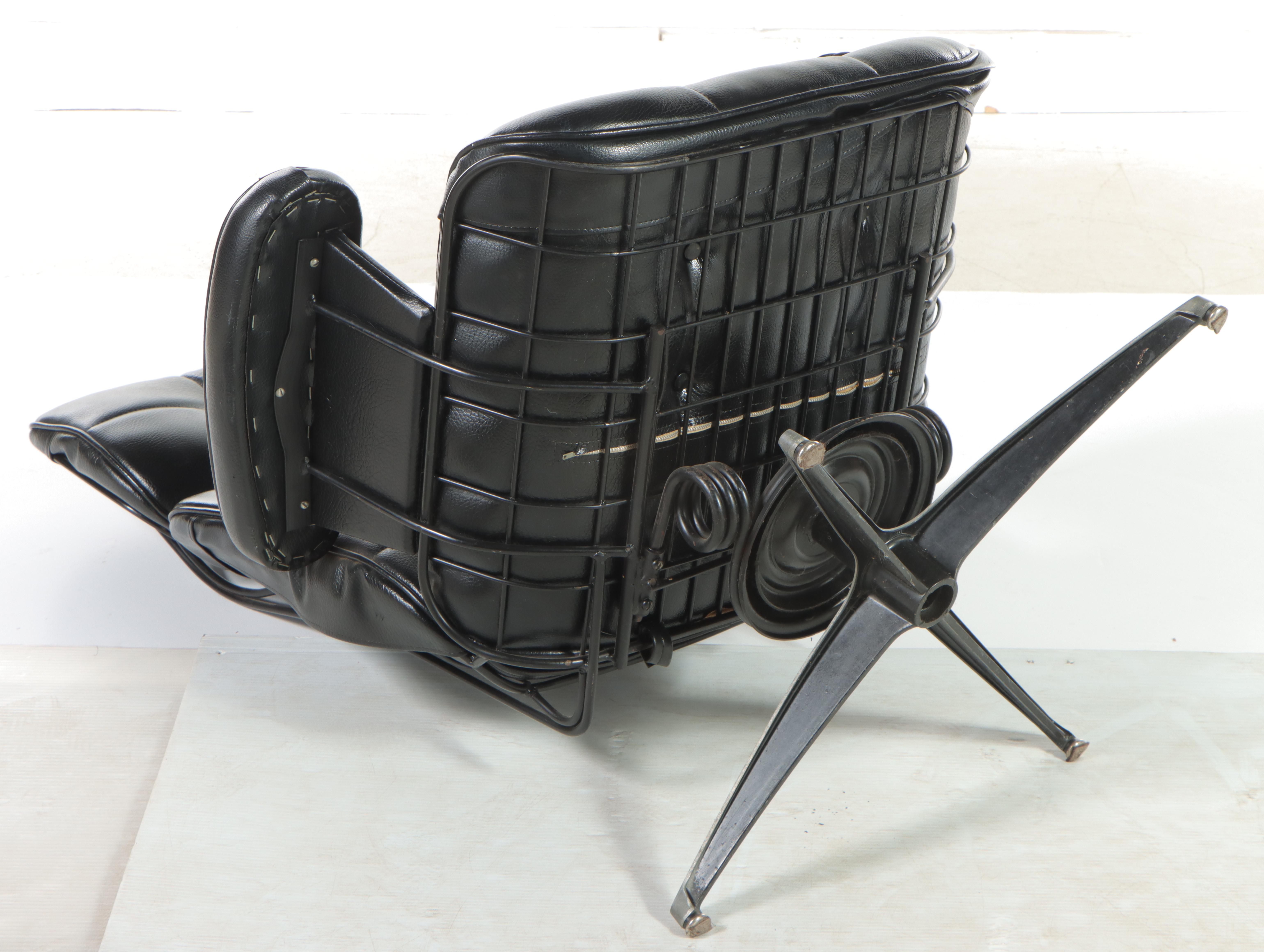 Homecrest Industries Inc. Mid Century Modern Swivel-Rocker with Ottoman