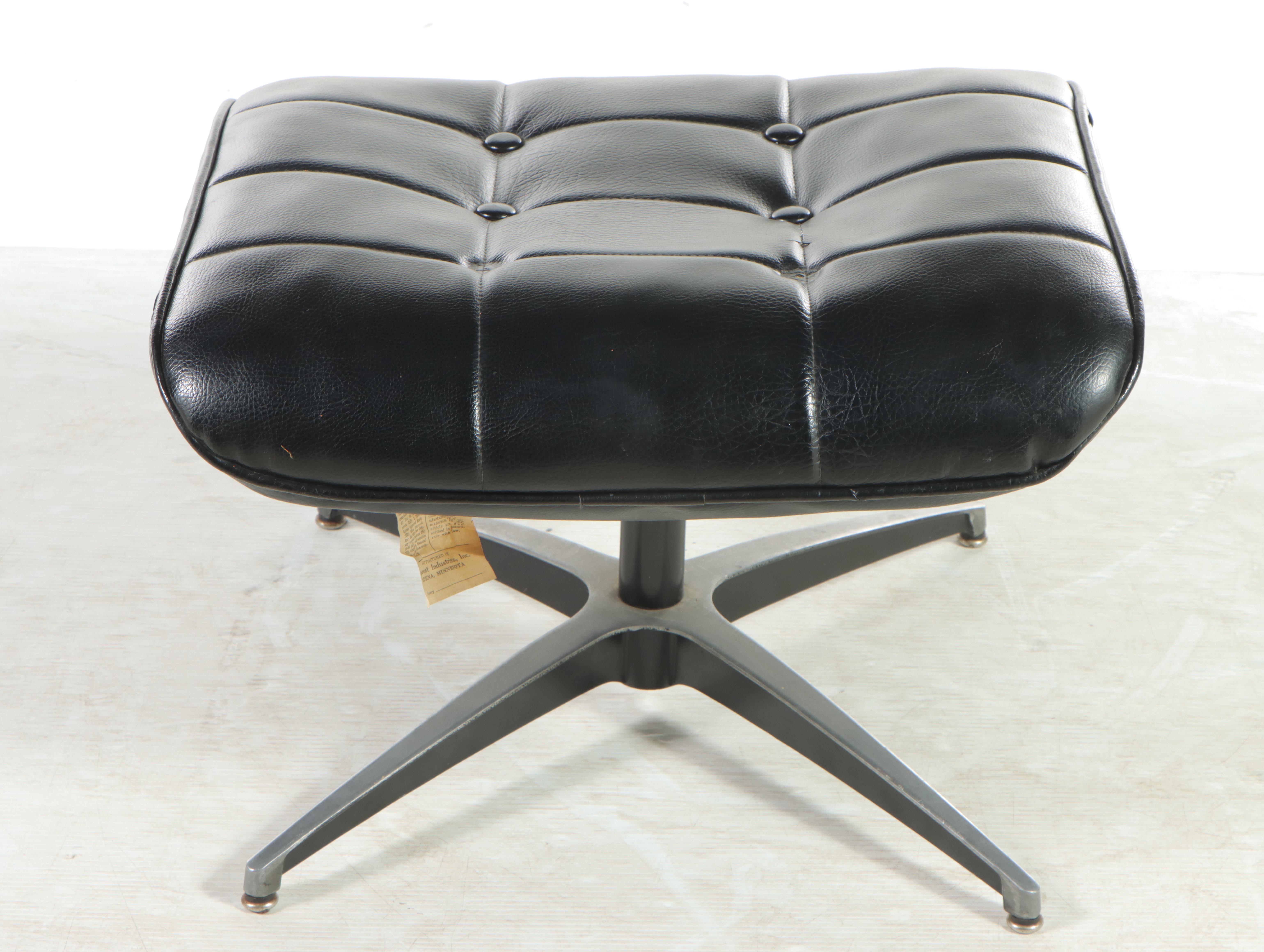 Homecrest Industries Inc. Mid Century Modern Swivel-Rocker with Ottoman
