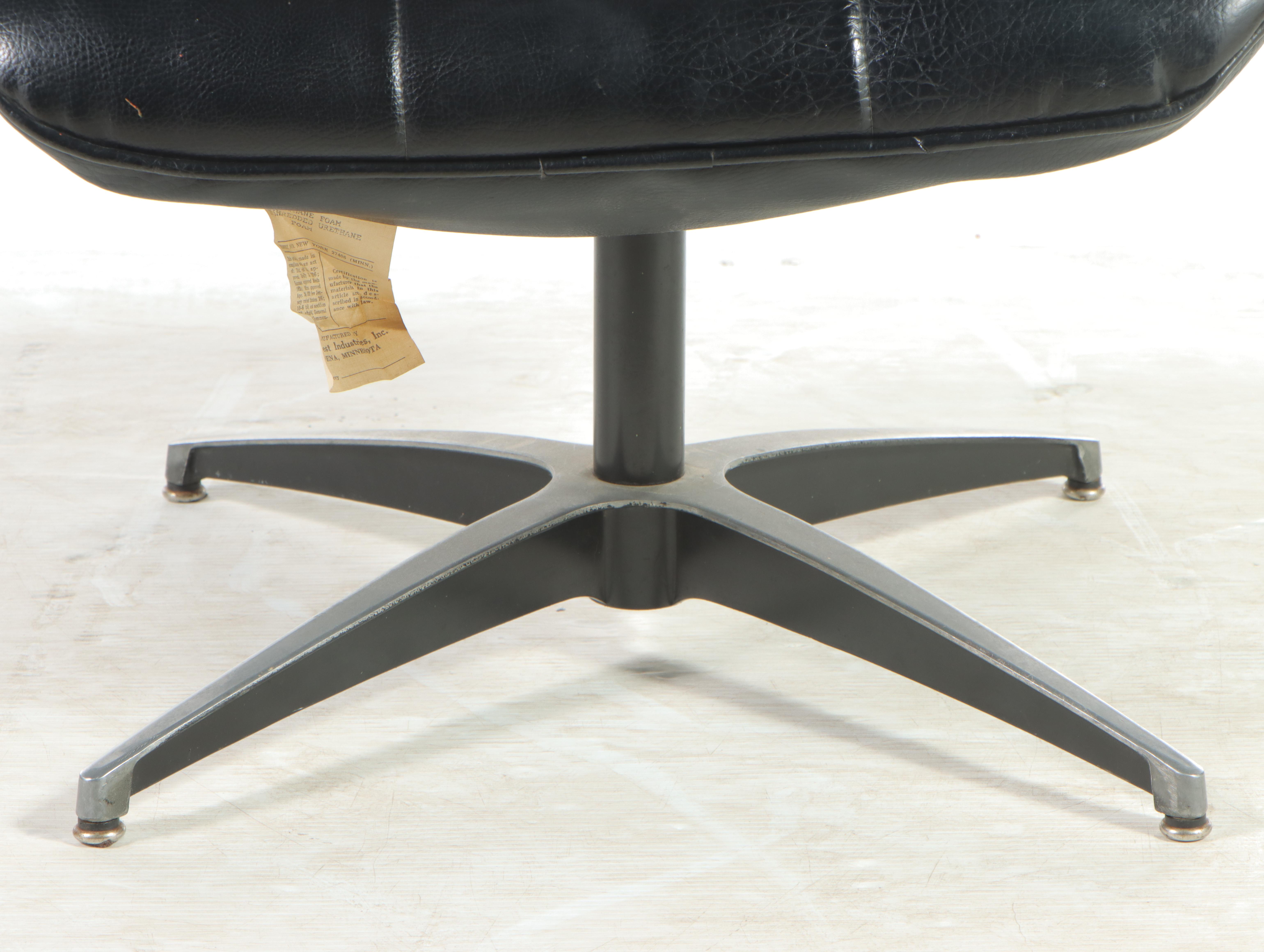 Homecrest Industries Inc. Mid Century Modern Swivel-Rocker with Ottoman