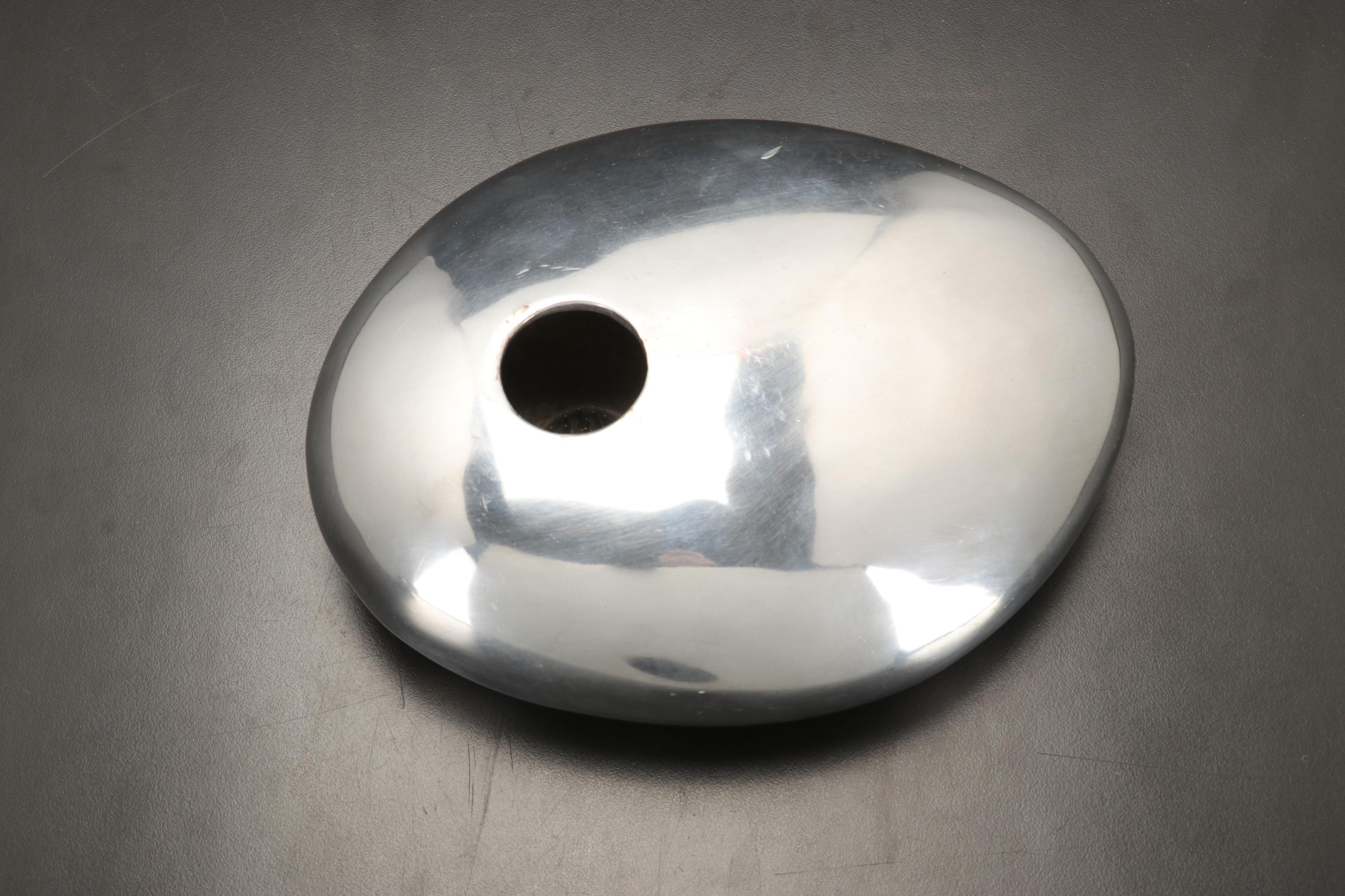 Michael Aram Polished Aluminum Ikebana Vase with Robert Eickholt Paperweight