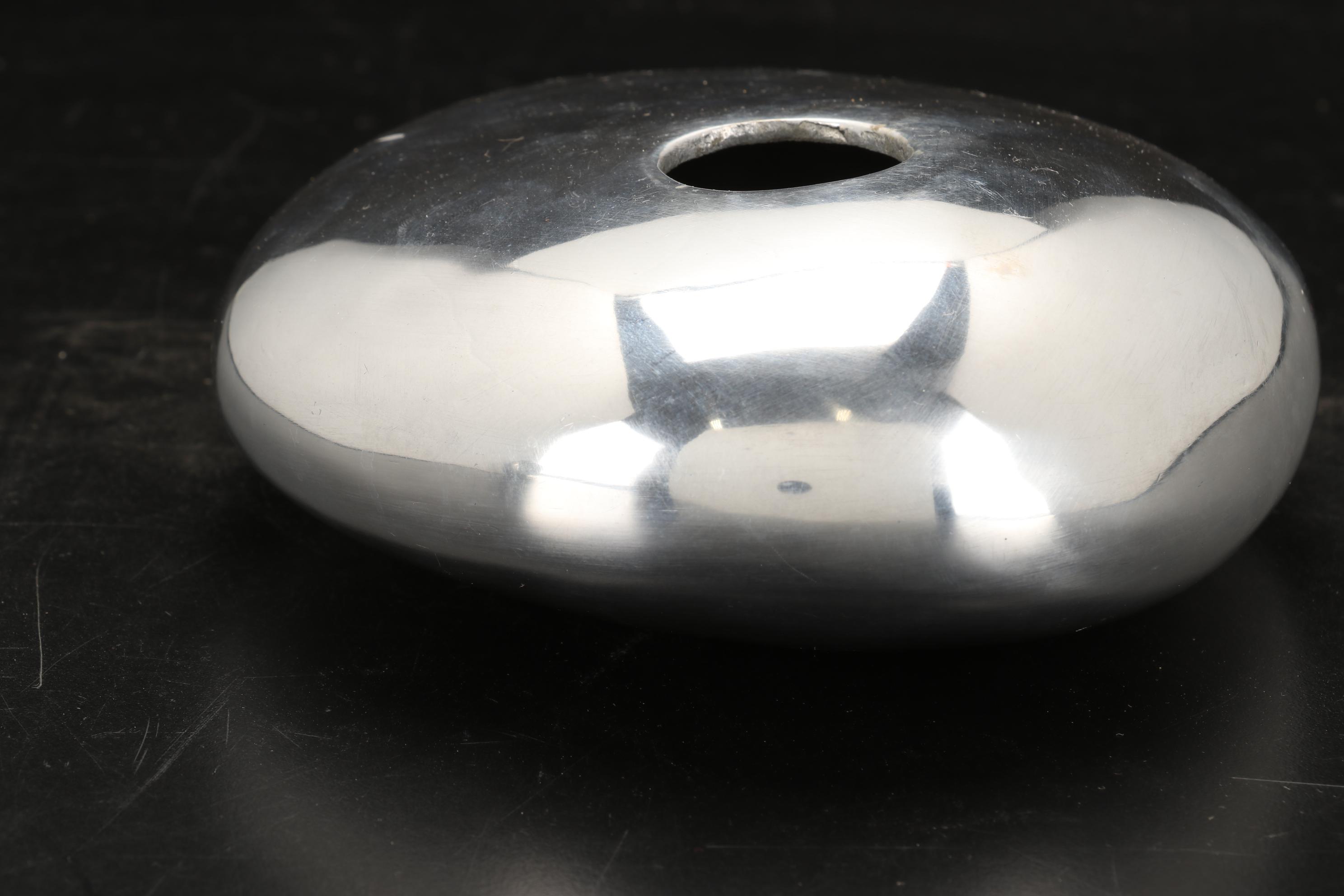 Michael Aram Polished Aluminum Ikebana Vase with Robert Eickholt Paperweight