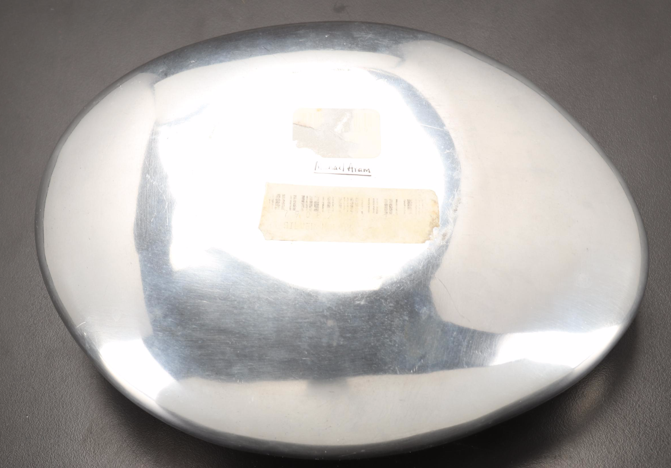 Michael Aram Polished Aluminum Ikebana Vase with Robert Eickholt Paperweight