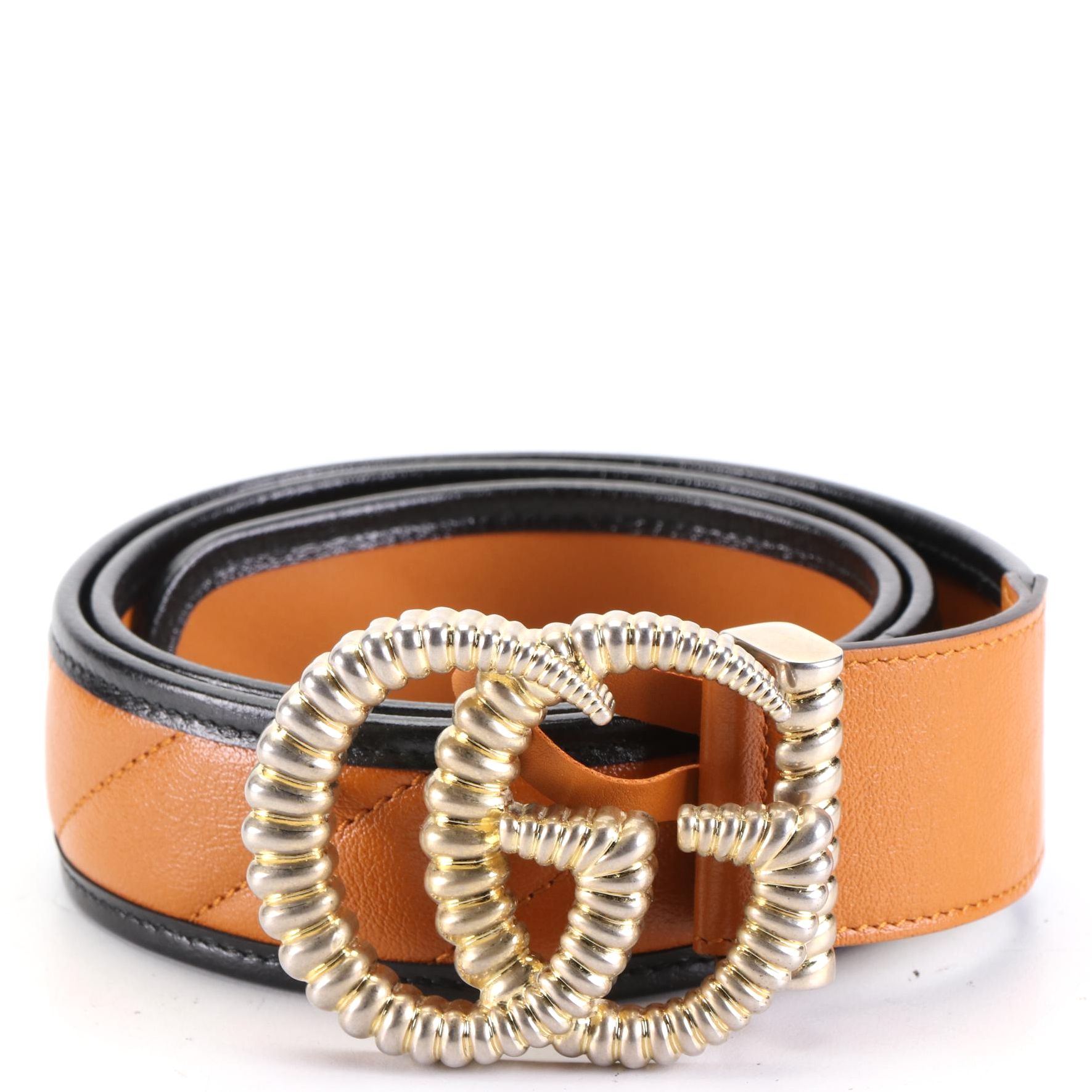 Gucci Torchon GG Marmont Quilted Leather Belt