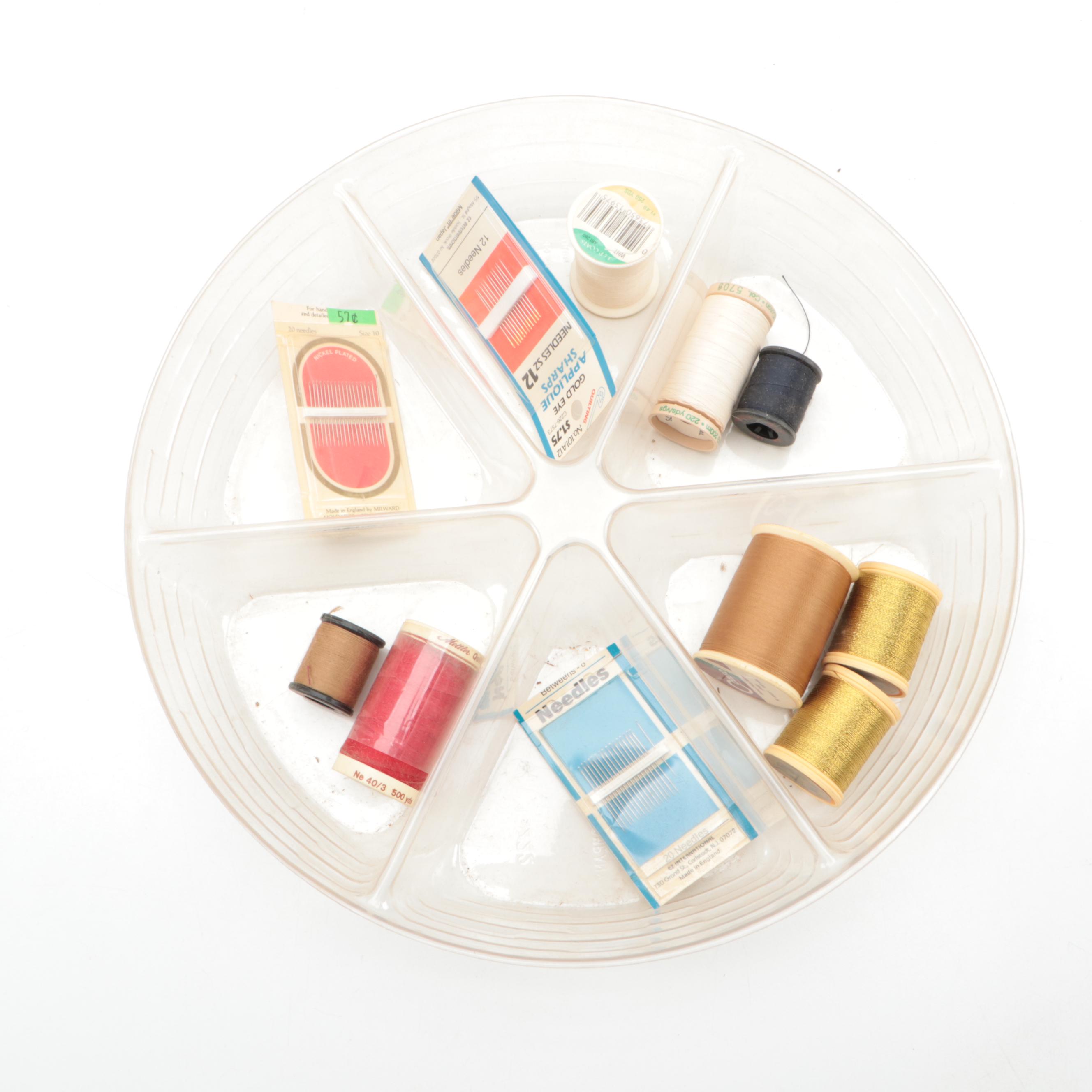 Longaberger Lidded Sewing Basket and Other Basket