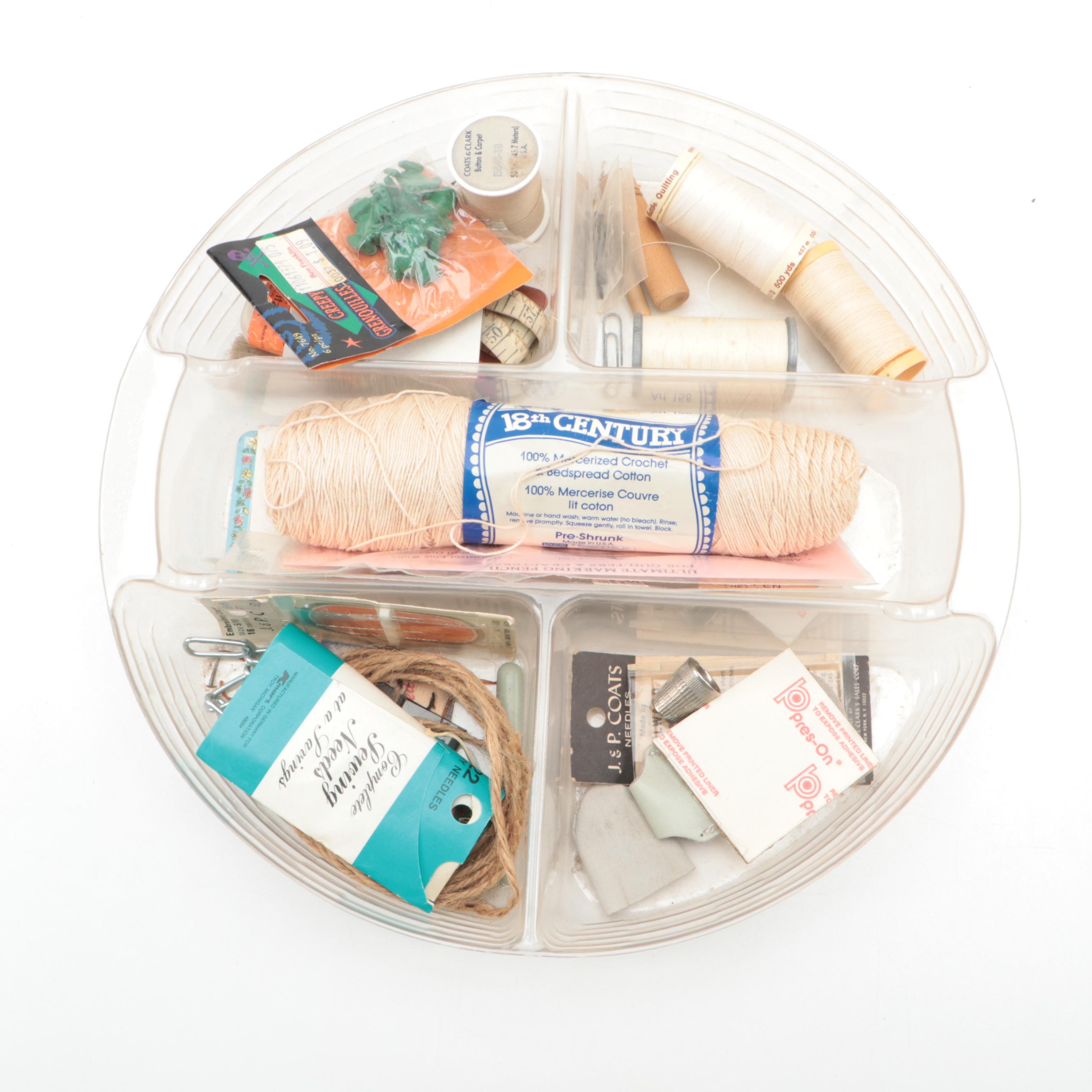 Longaberger Lidded Sewing Basket and Other Basket