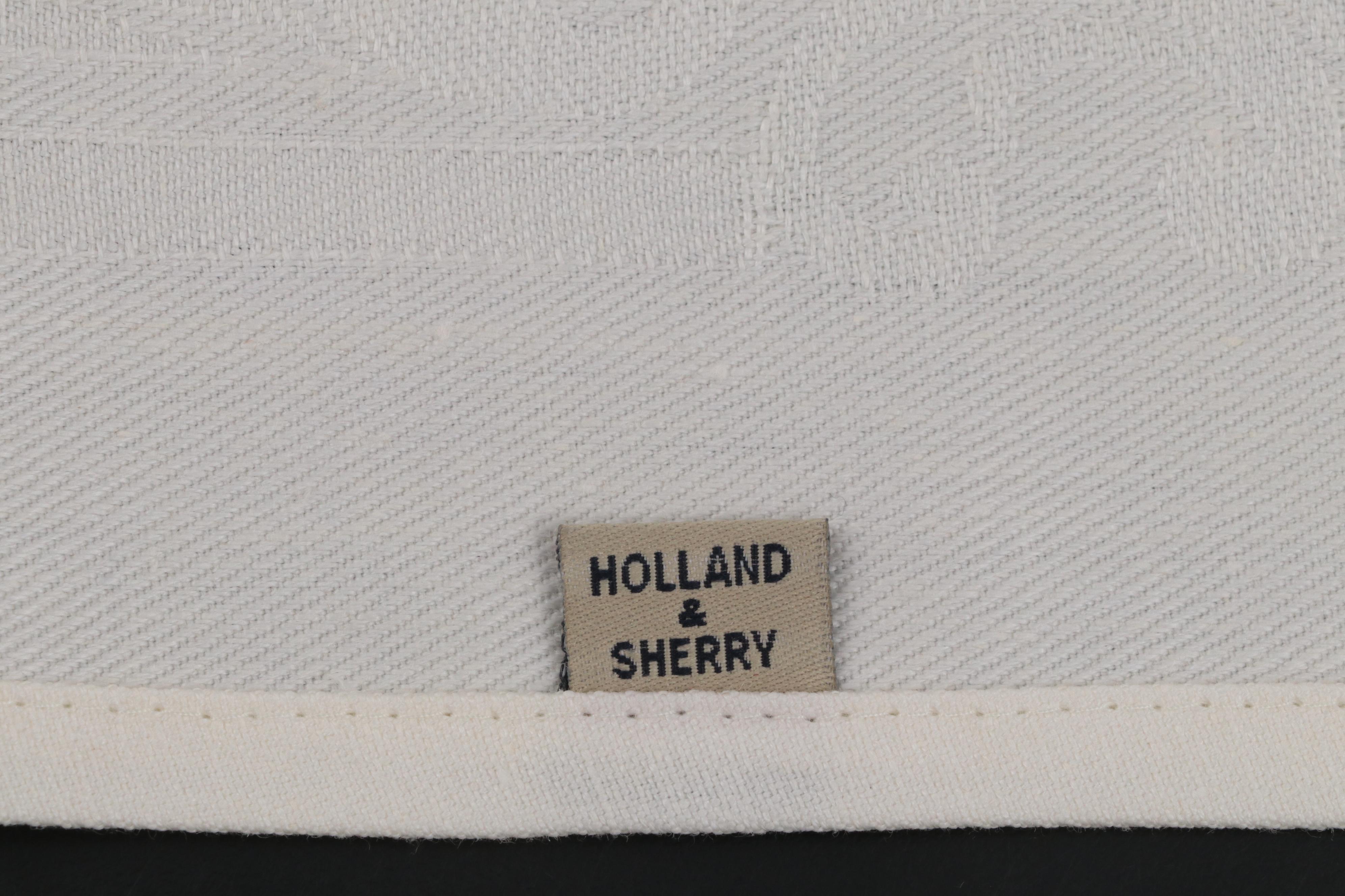 Holland & Sherry Linen with Sybaritic Industries Ltd. Platinum Color Napkins