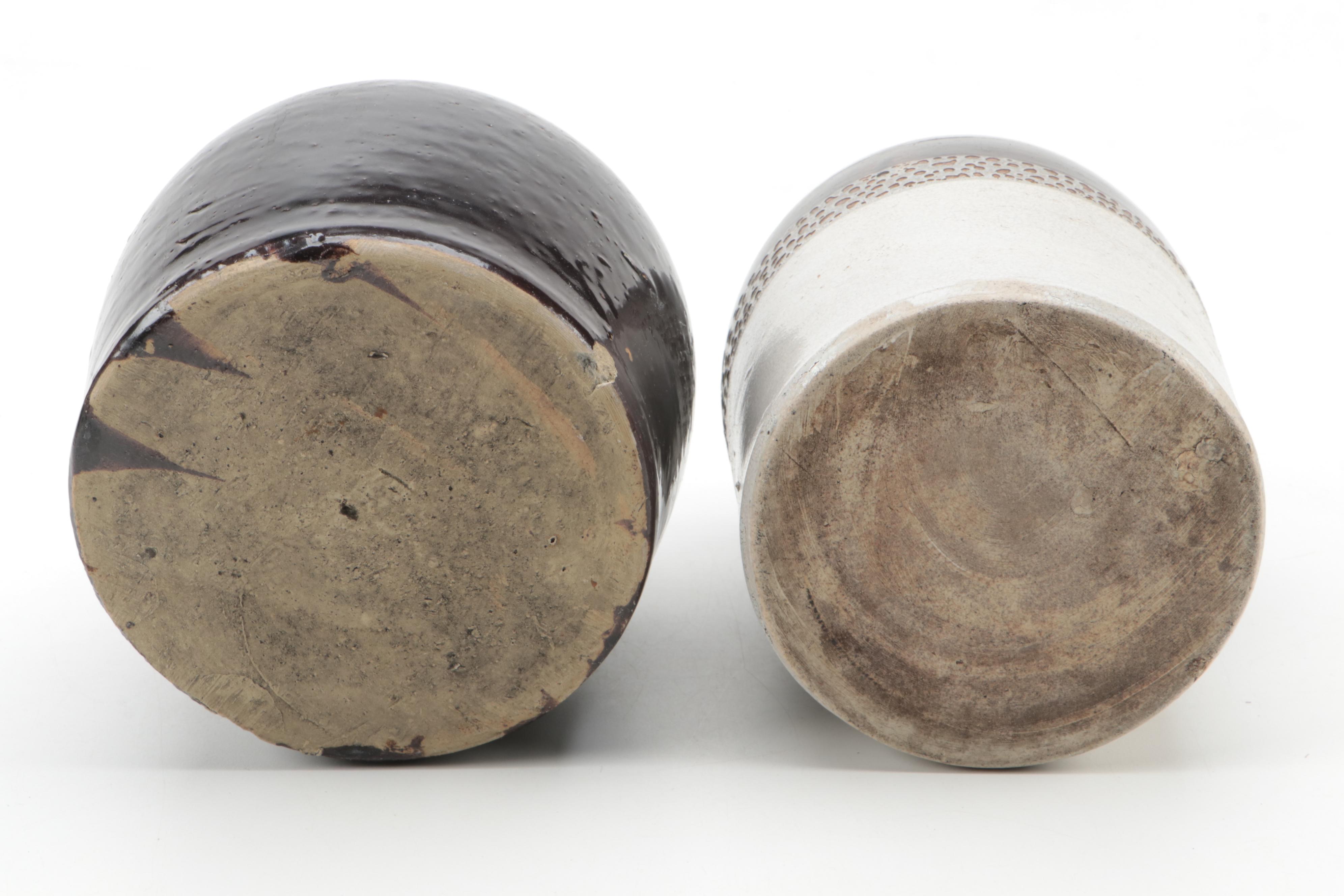 Stoneware Wax Seal Canning Jars, Late 19th/ Early 20th Century