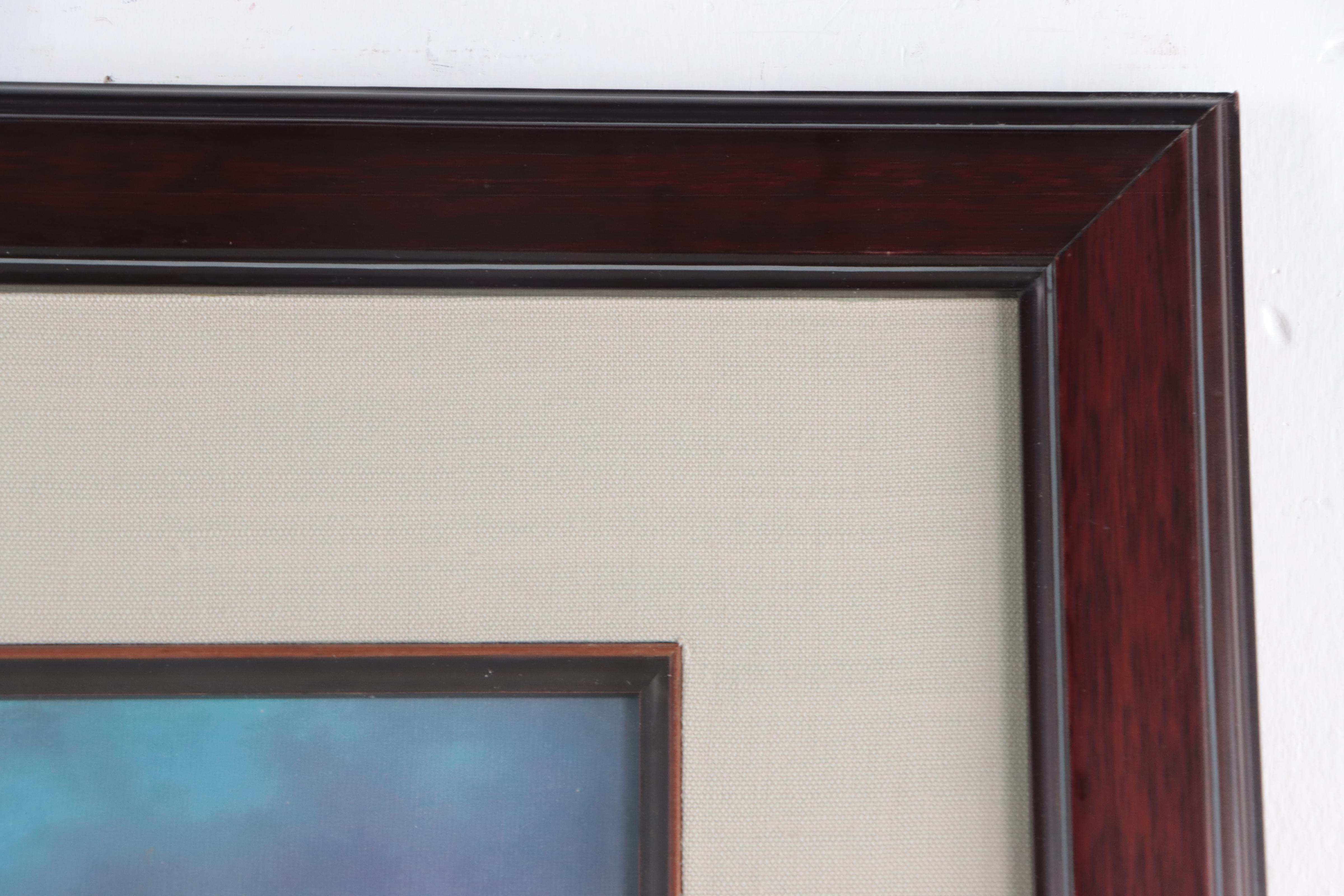 Anthony Casay Offset Lithograph of Tropical Coast, Late 20th Century