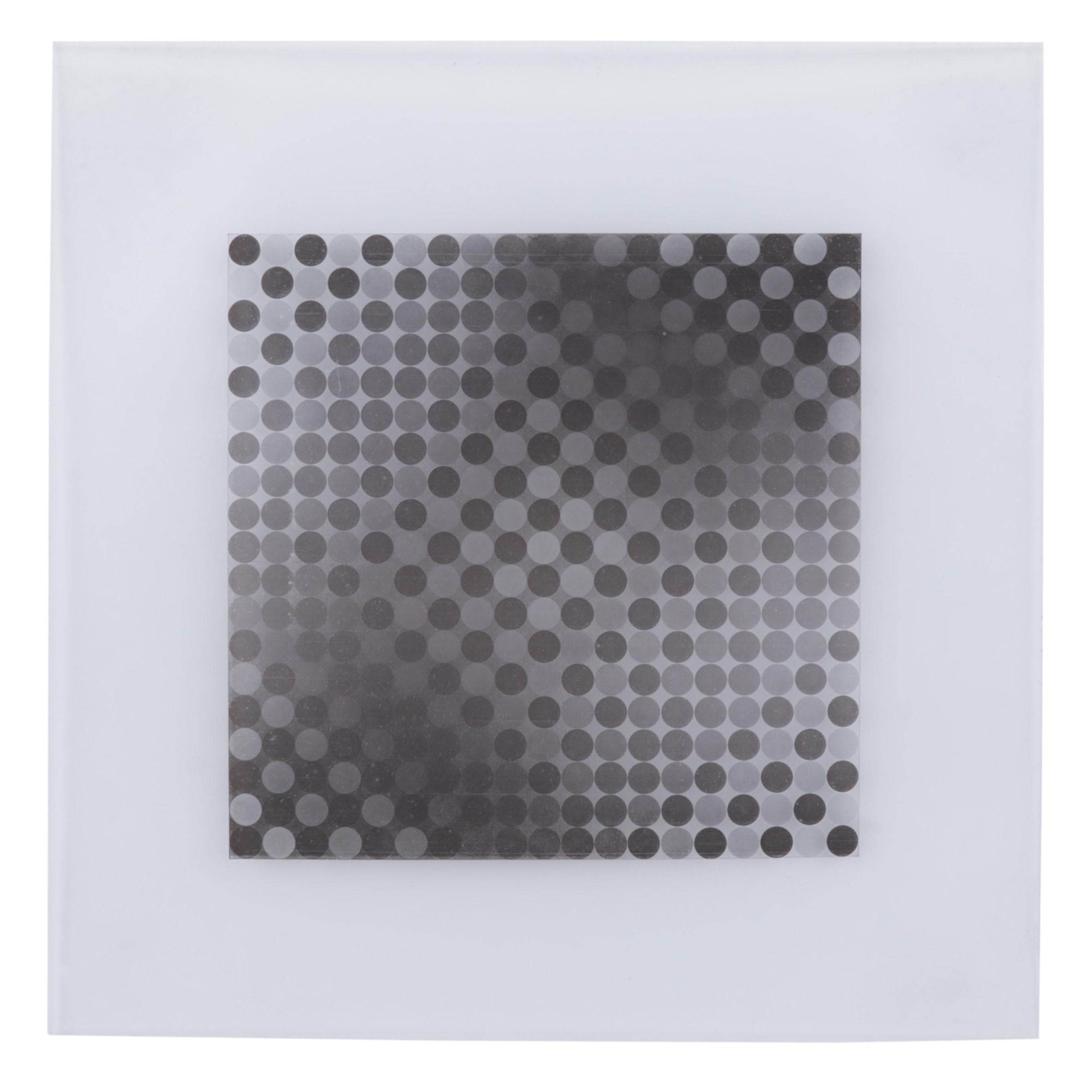 Op Art Offset Lithograph on Acetate After Victor Vasarely, 1970