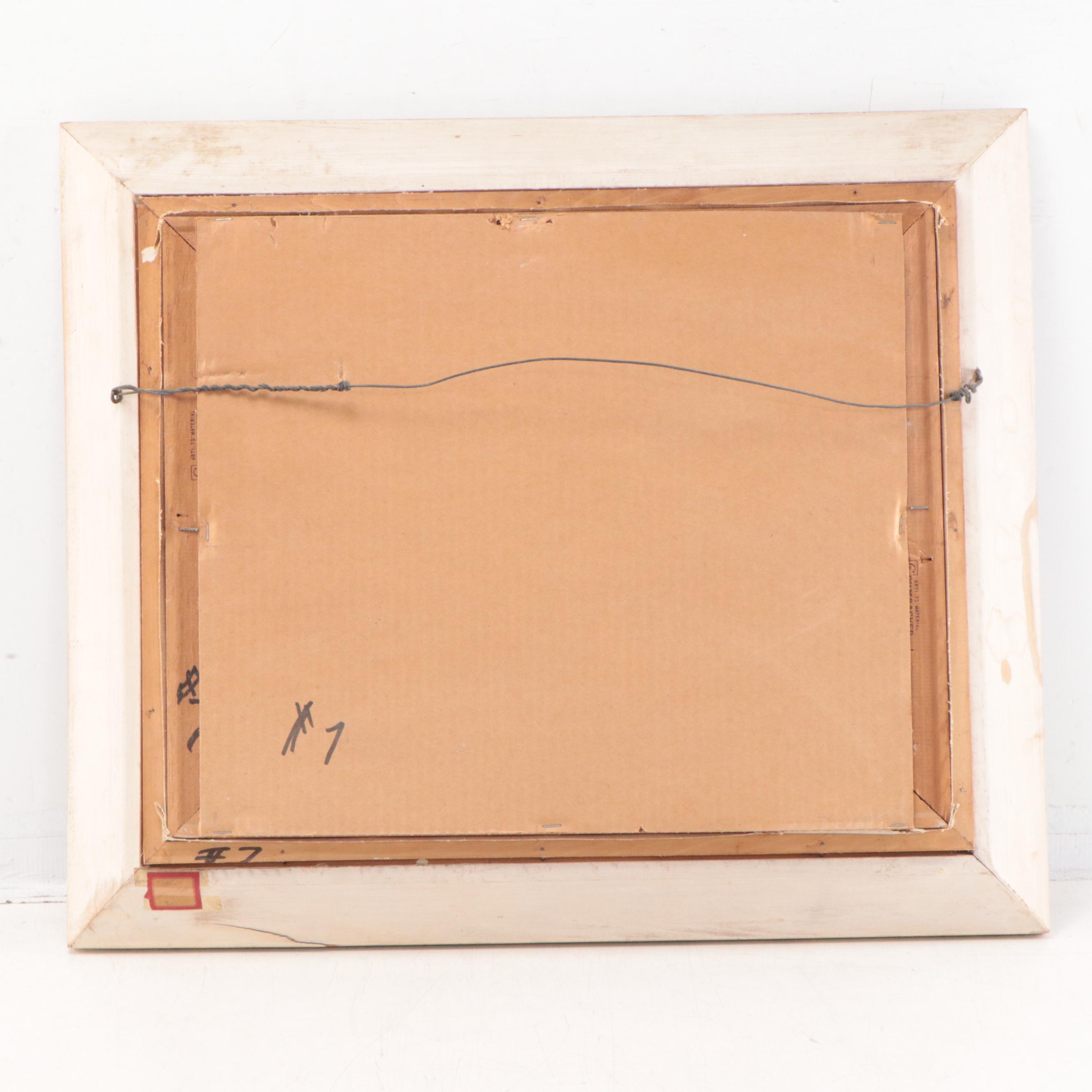 Dov Naniah Oil Painting of a Passover Table, Late 20th Century