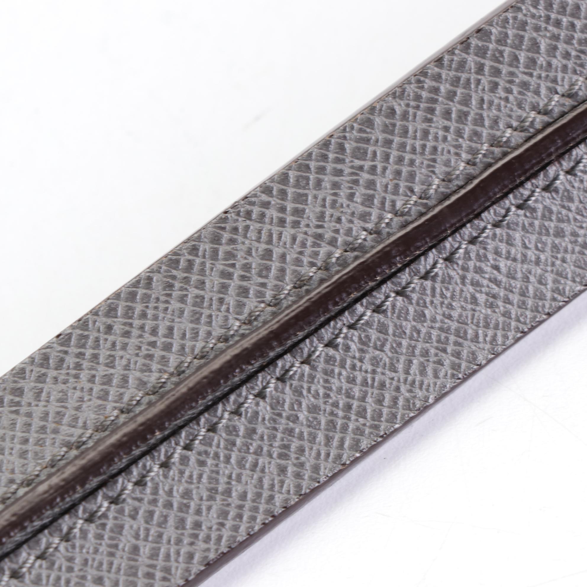 Louis Vuitton Belt in Taïga and Smooth Leather with Box