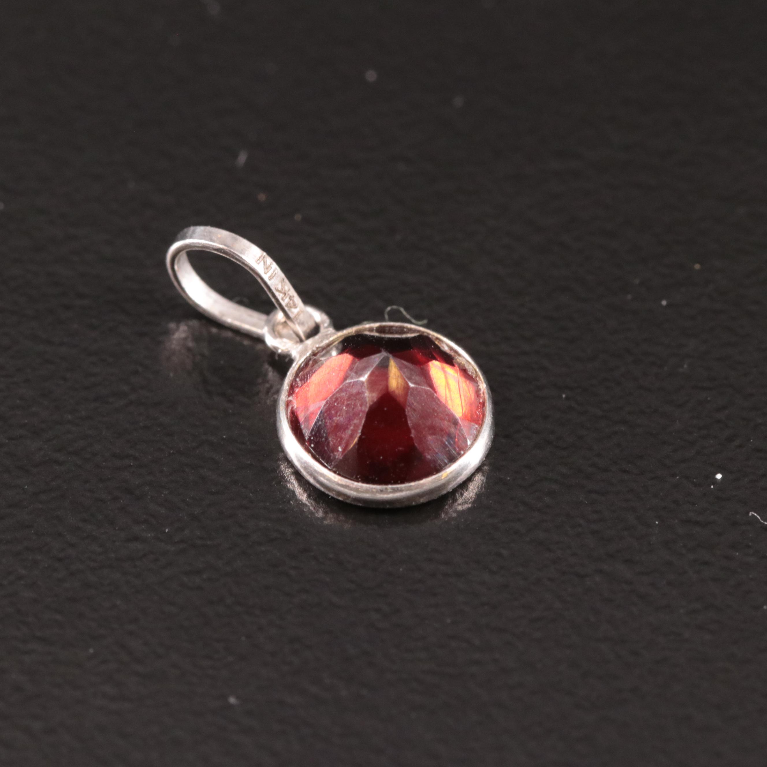 14K Garnet Pendant