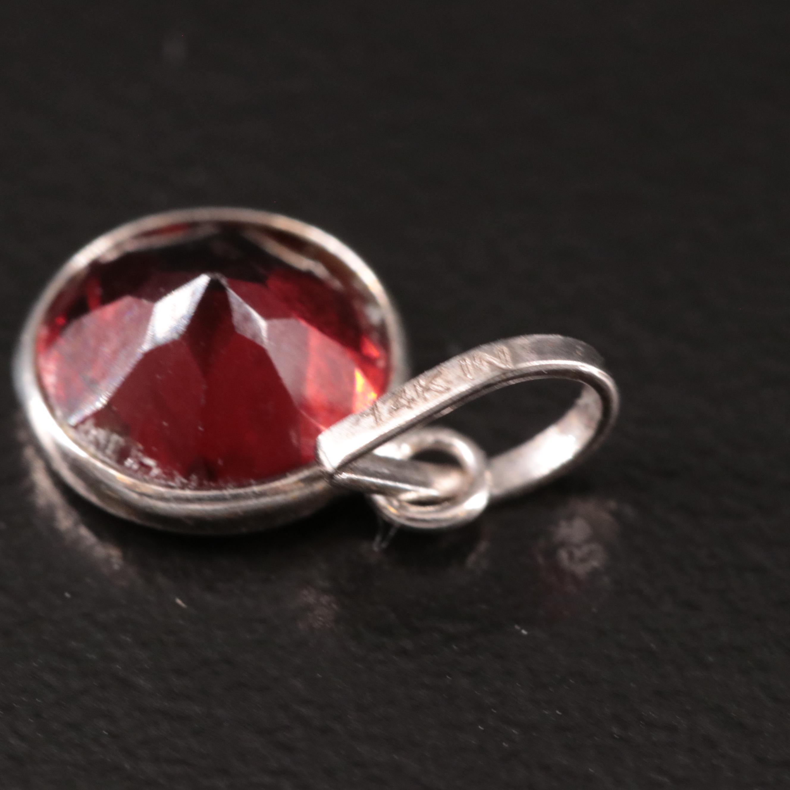 14K Garnet Pendant