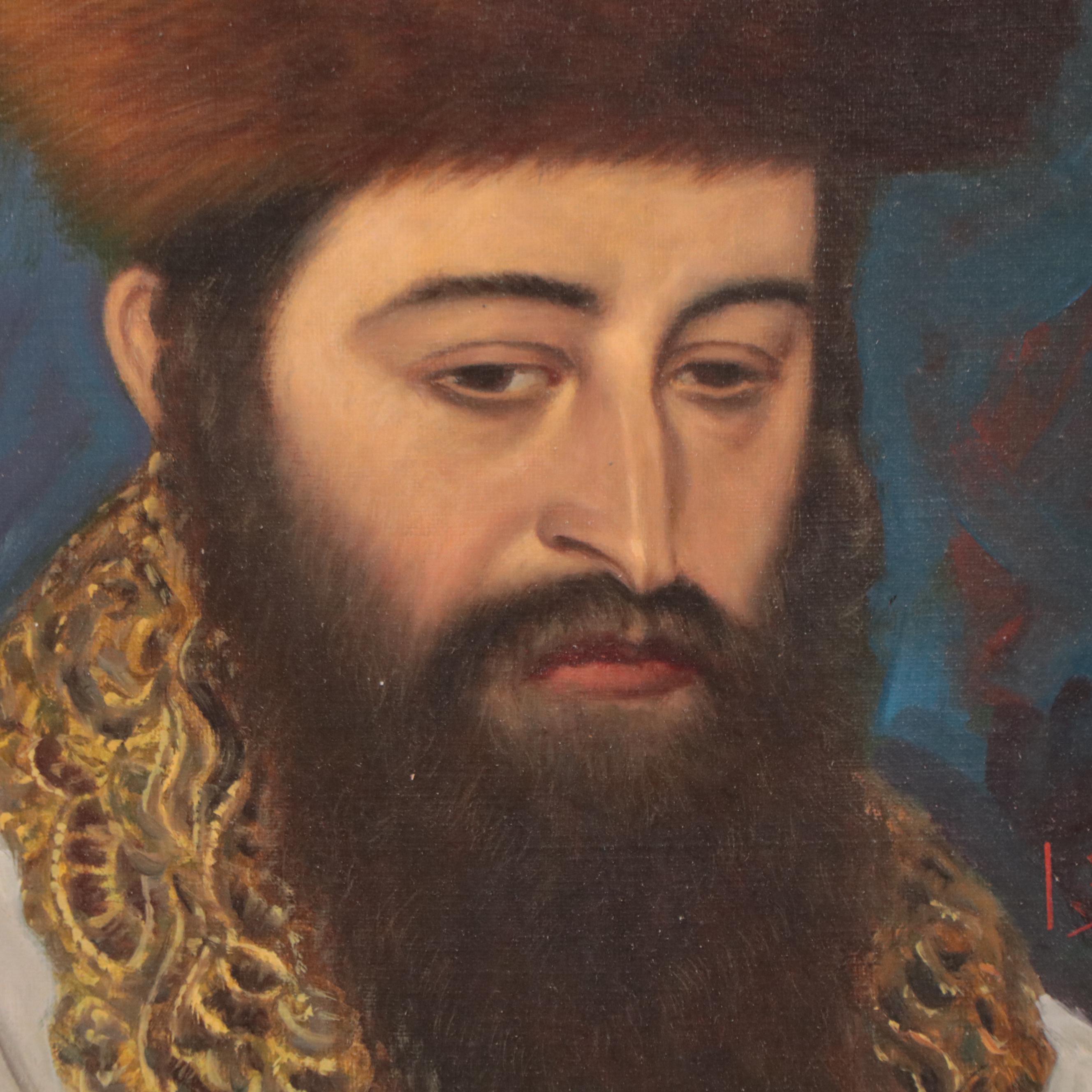 Louis Spiegel Portrait Oil Painting "Sephardic Rabbi"