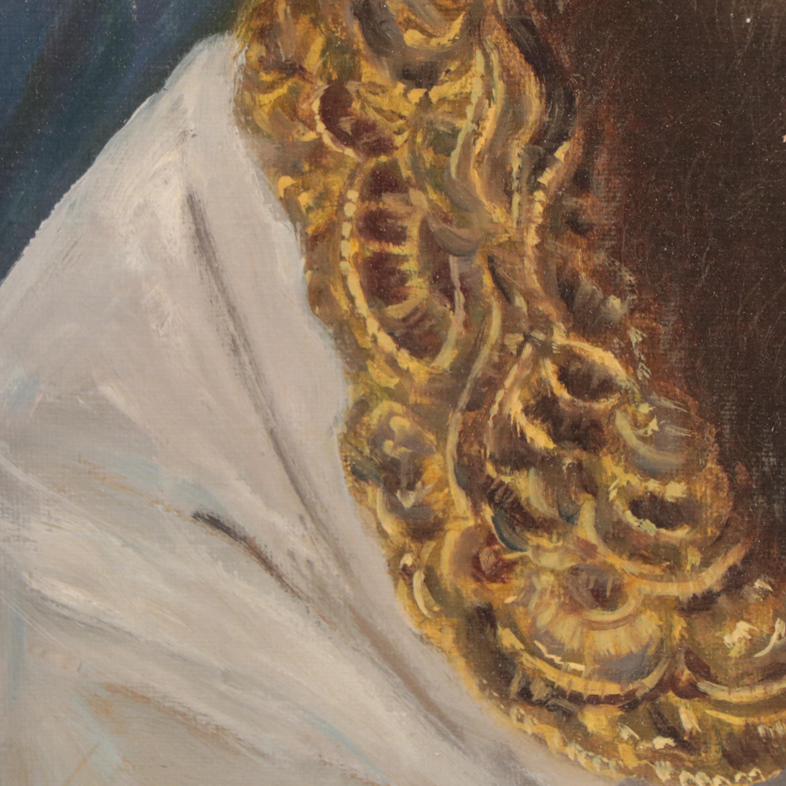 Louis Spiegel Portrait Oil Painting "Sephardic Rabbi"