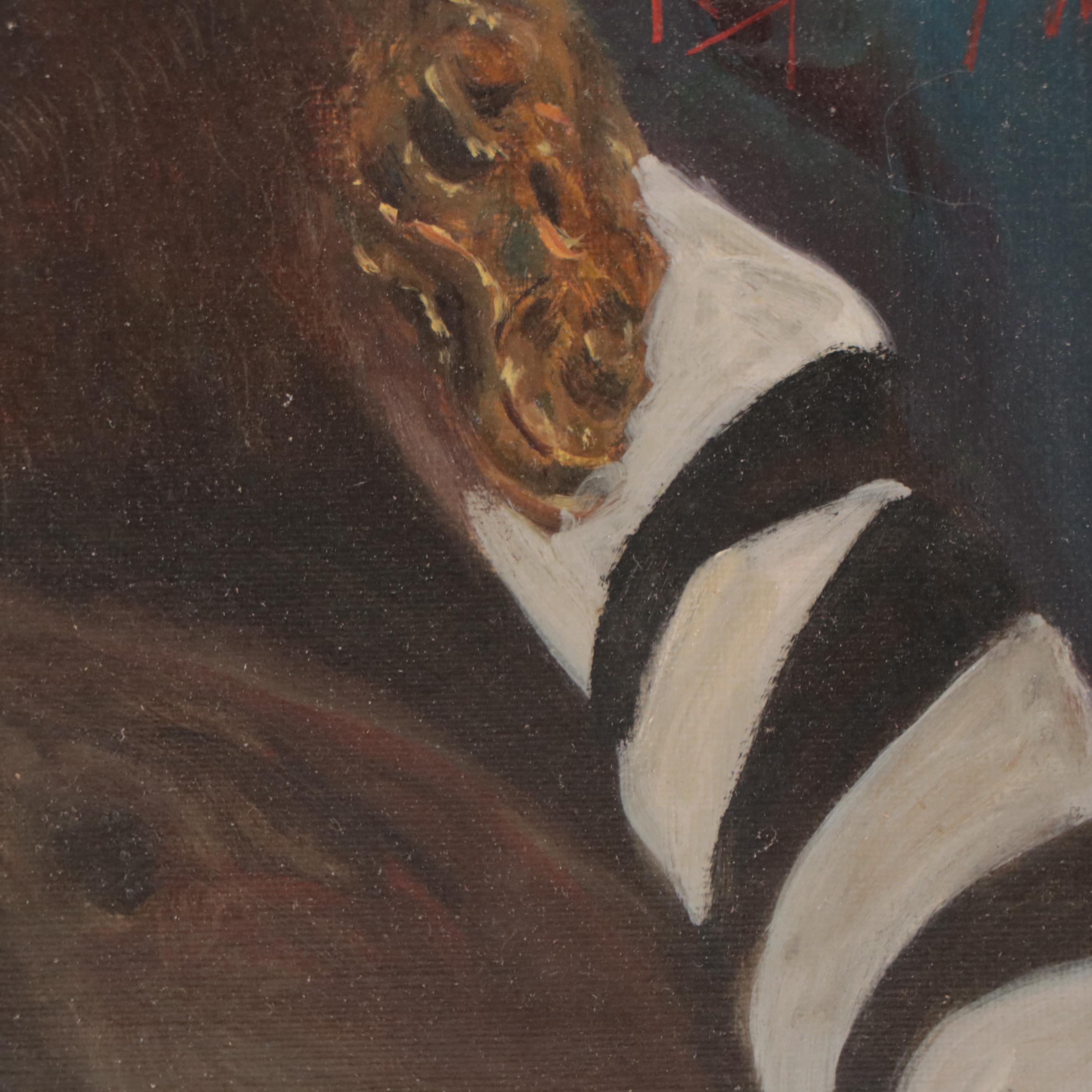 Louis Spiegel Portrait Oil Painting "Sephardic Rabbi"