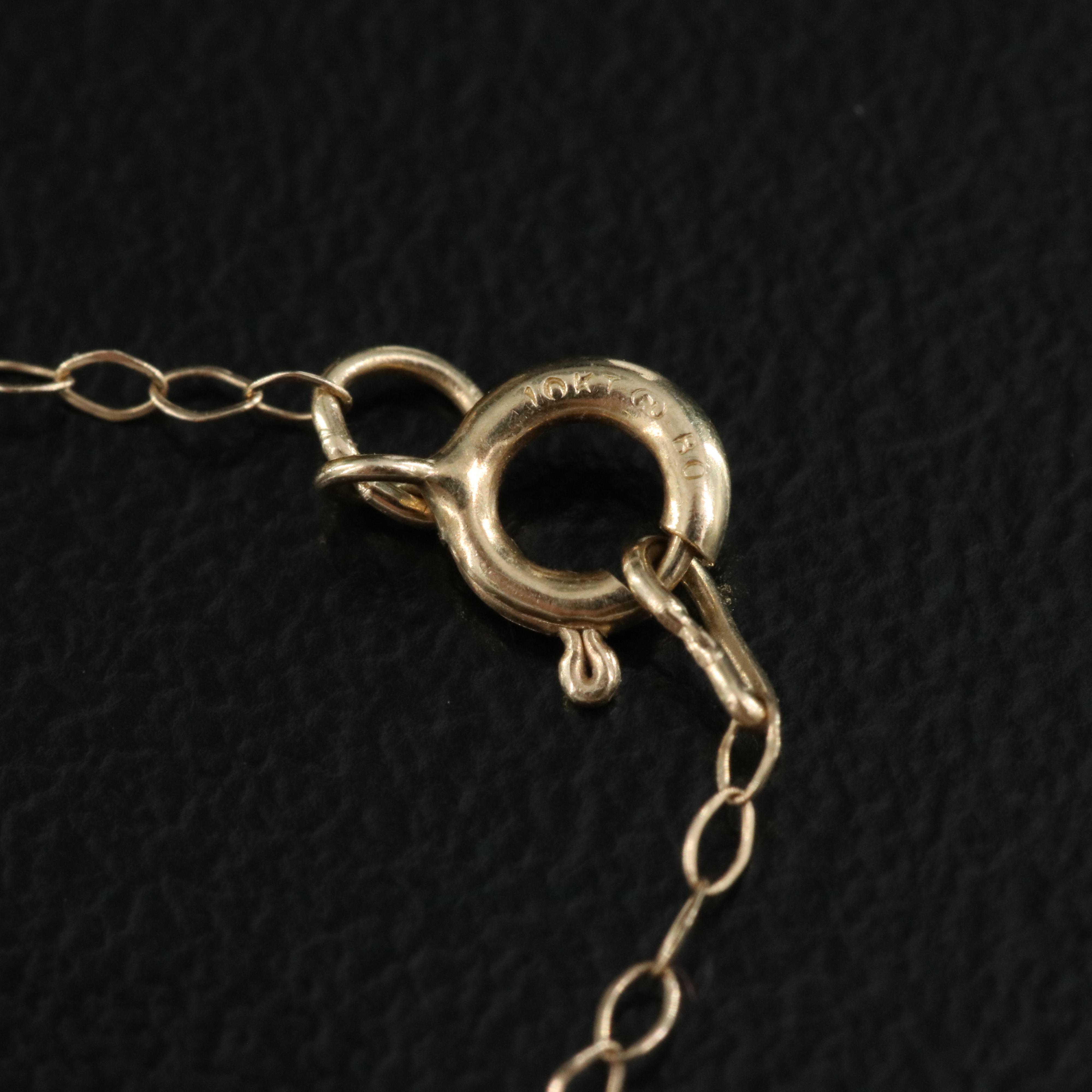 Italian Milor 14K Rock Crystal Quartz Pendant on 10K Chain