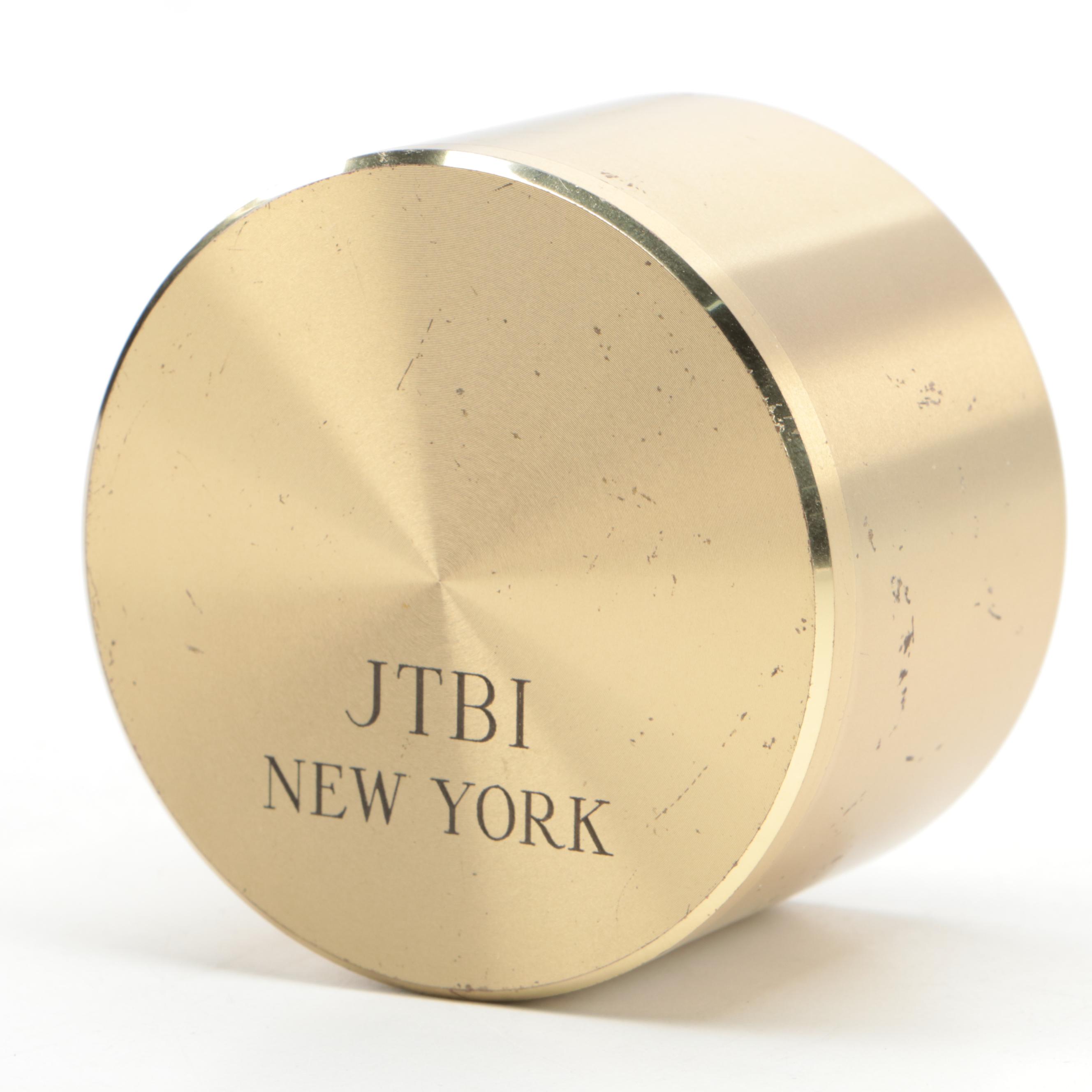 Tiffany & Co. Brass Swivel Travel Alarm Clock