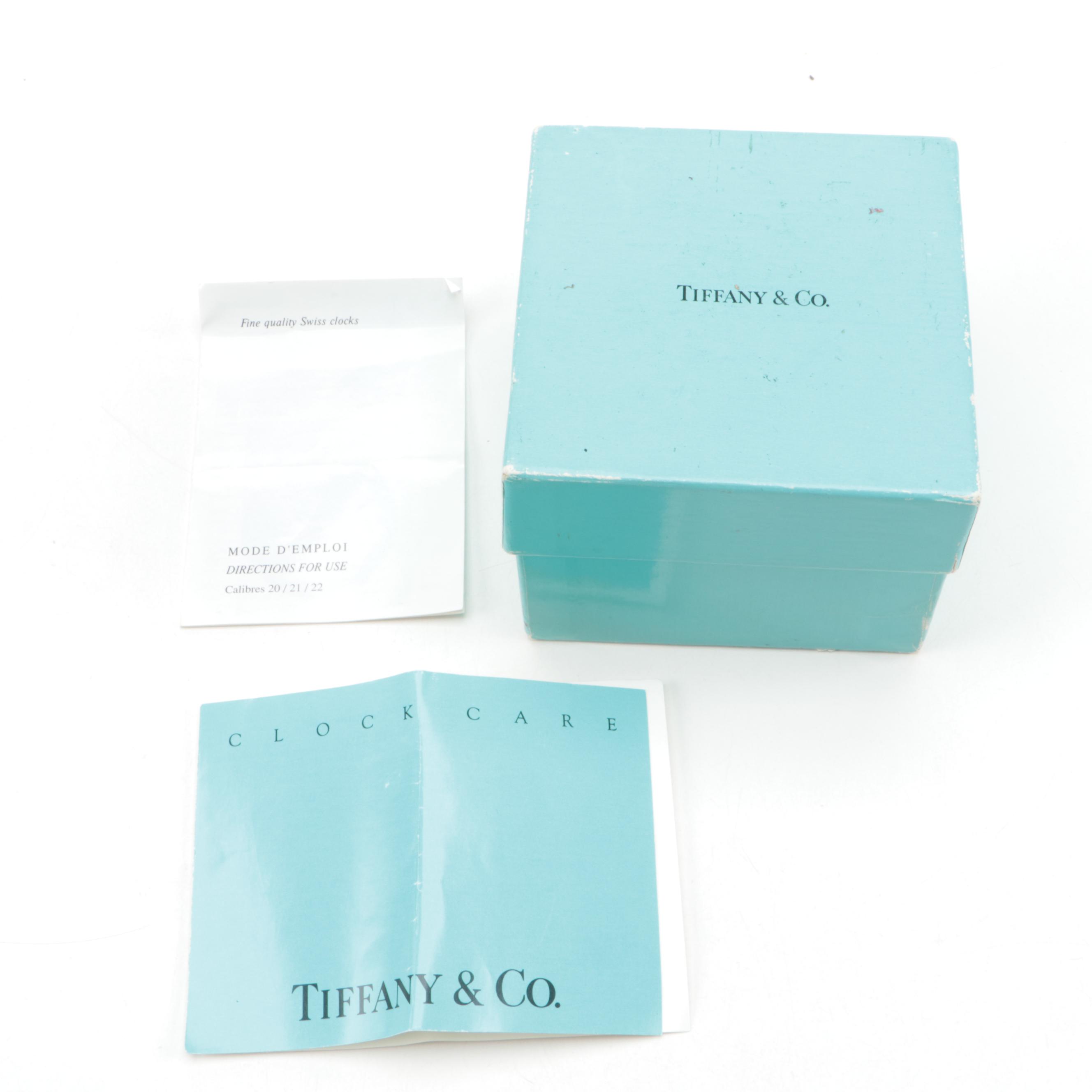 Tiffany & Co. Brass Swivel Travel Alarm Clock