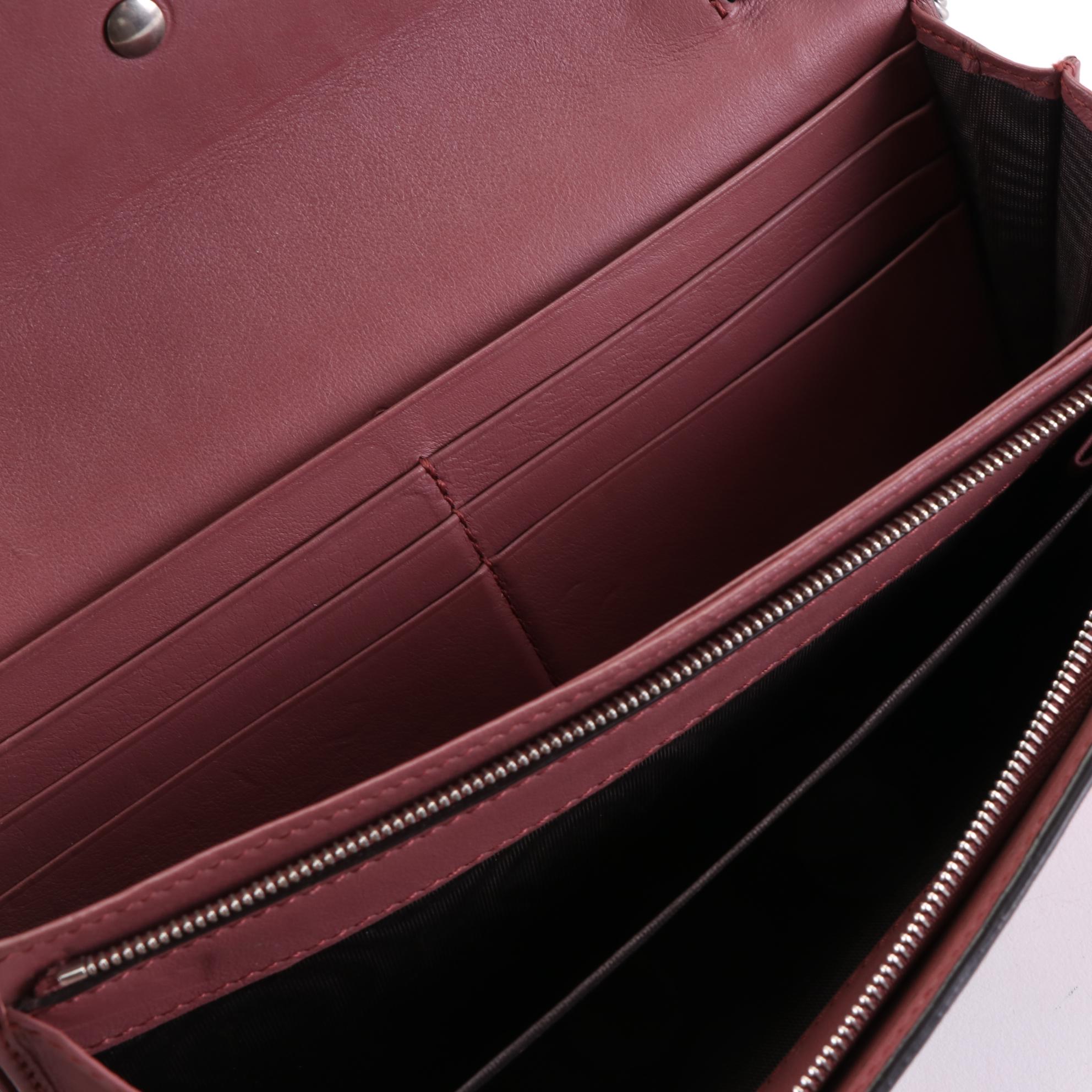 Gucci Dionysus Long Wallet in Blooms GG Supreme Coated Canvas with Chain Strap