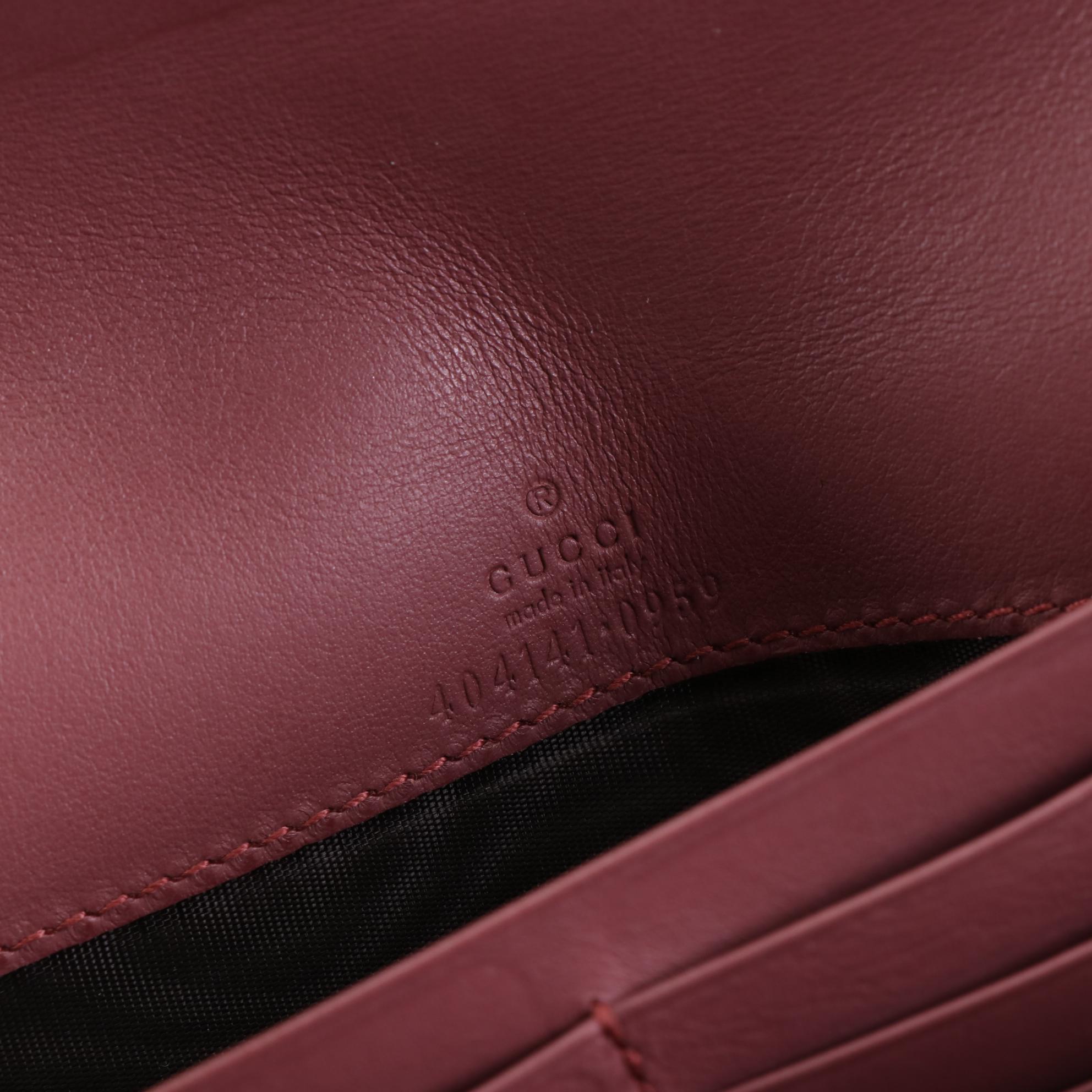 Gucci Dionysus Long Wallet in Blooms GG Supreme Coated Canvas with Chain Strap