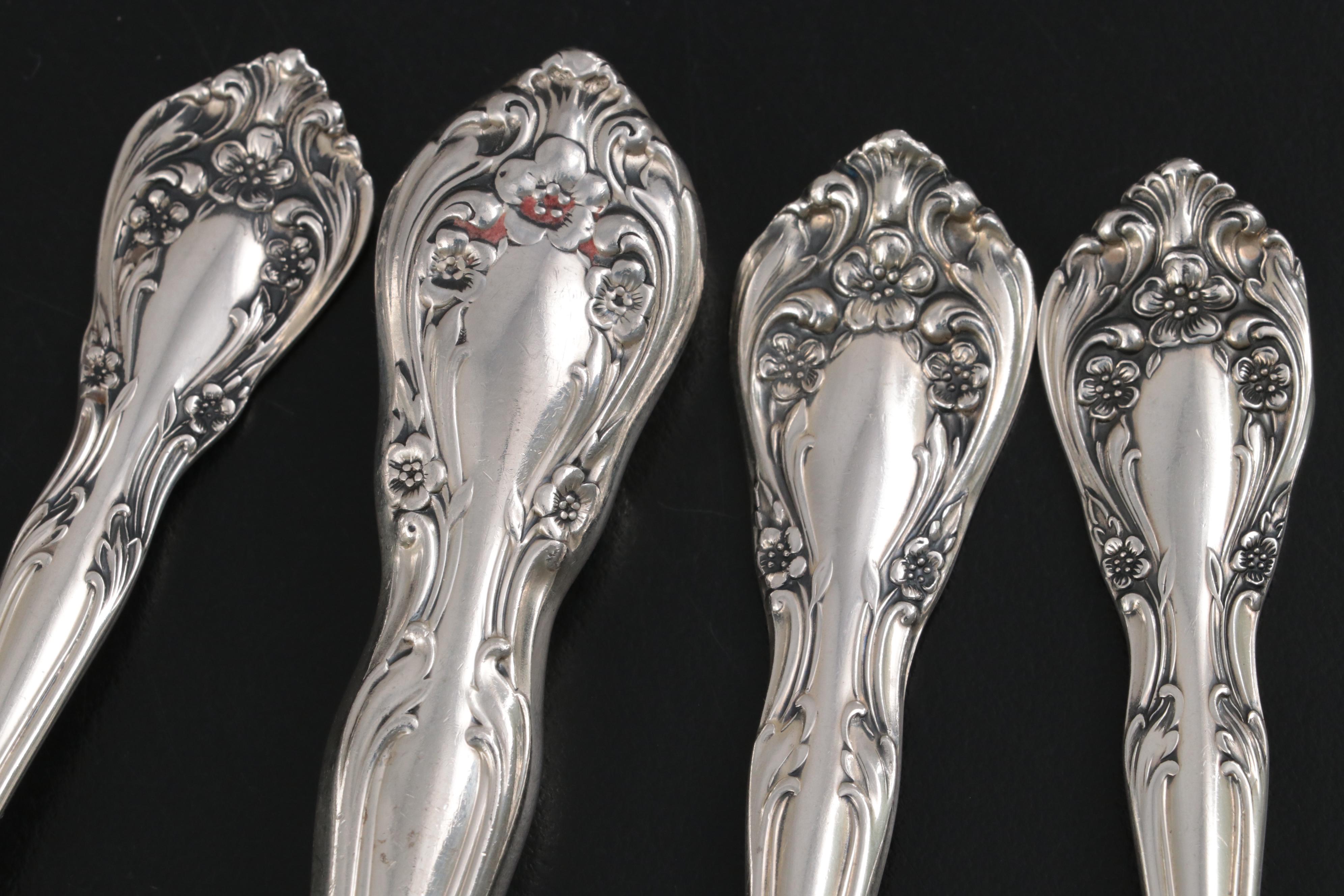 Alvin "Chateau Rose" Sterling Silver Flatware, Mid to Late 20th Century