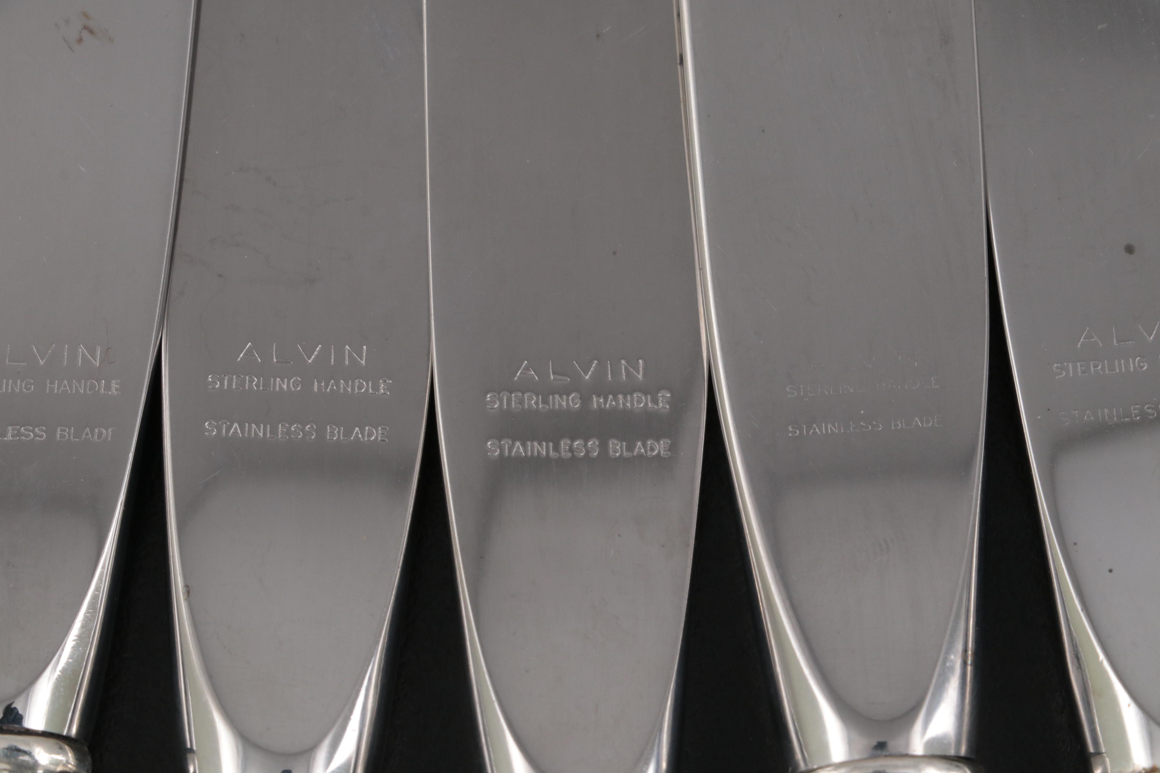 Alvin "Chateau Rose" Sterling Silver Flatware, Mid to Late 20th Century