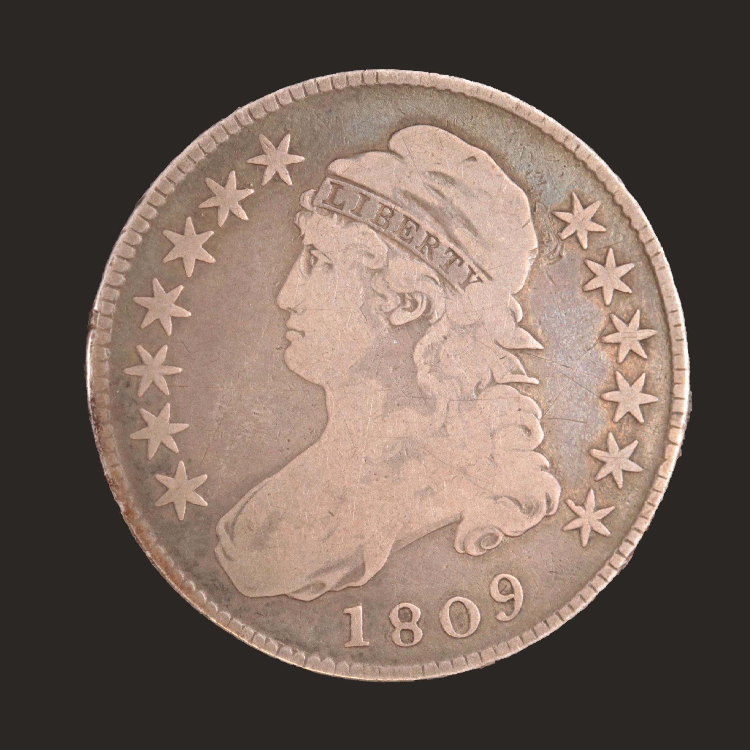 1809 "XXXX Edge" Variety Capped Bust Silver Half Dollar