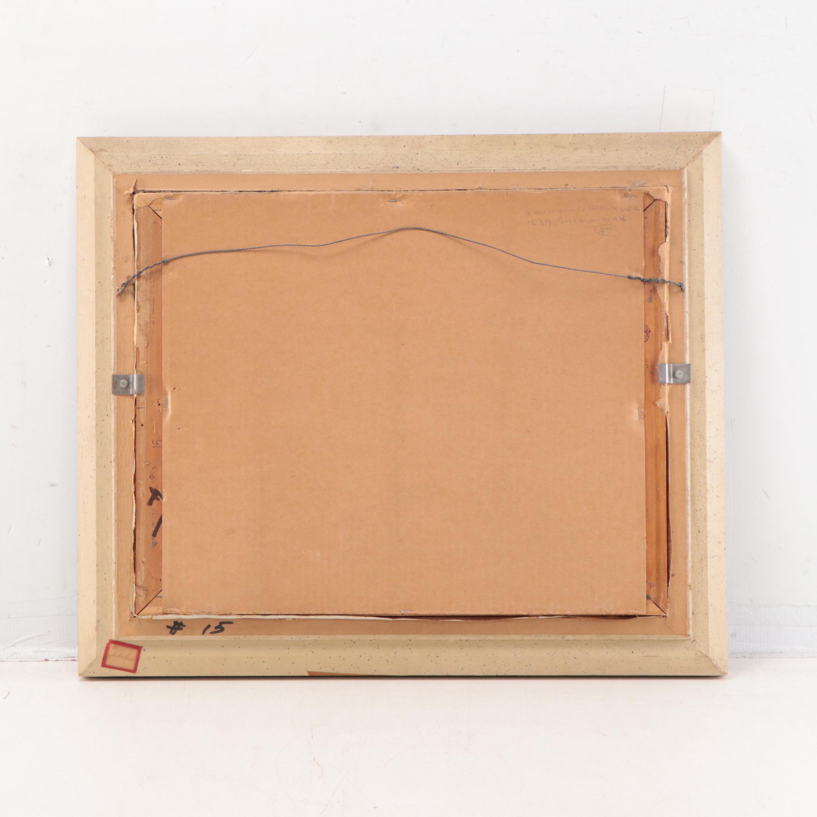 E. Kohner Oil Painting of Jewish Scholars, Late 20th Century