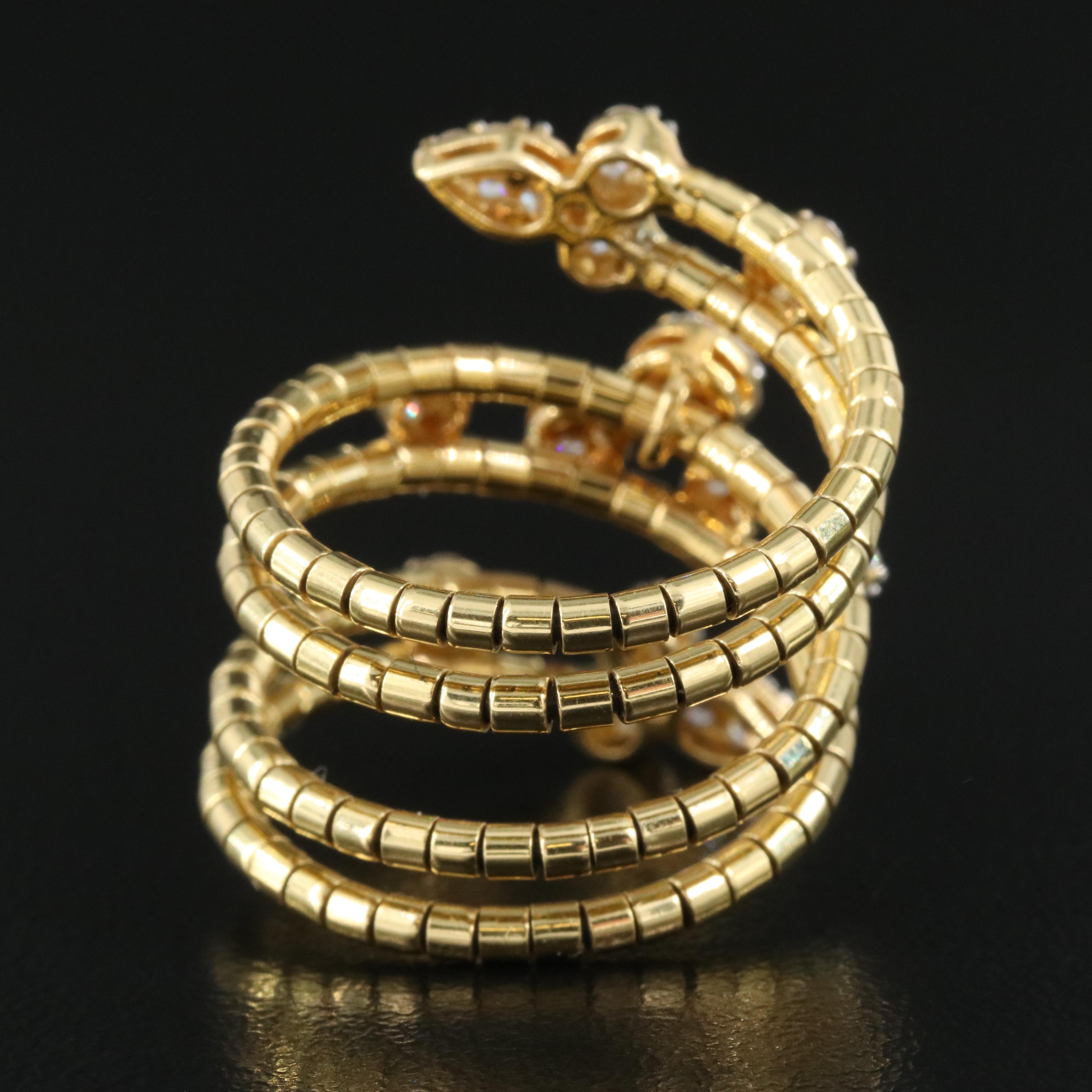 18K 0.58 CTW Diamond Wrap Ring