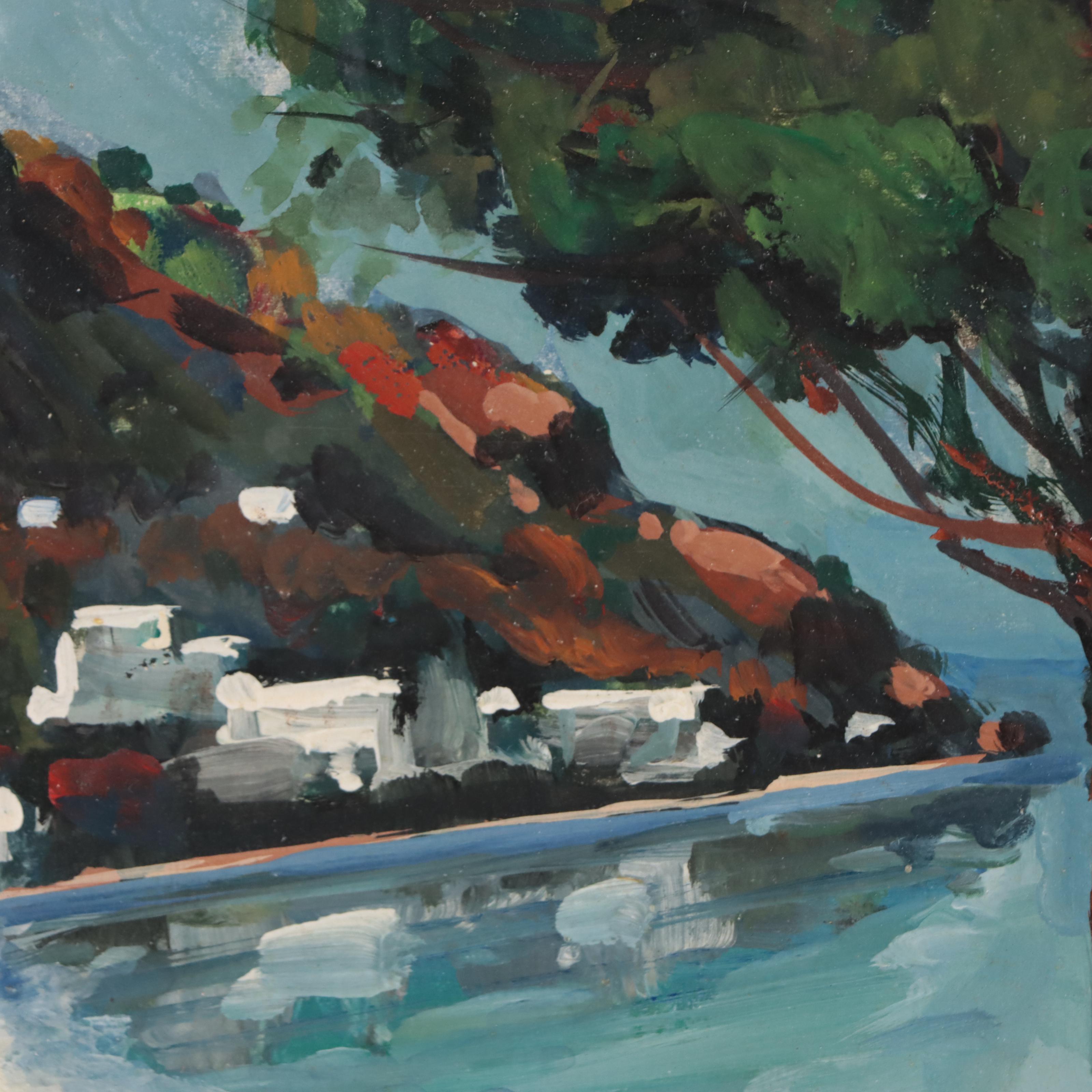 Alfredo Avitabile Oil Painting of The Amalfi Coast "Costiera Amalfitana"