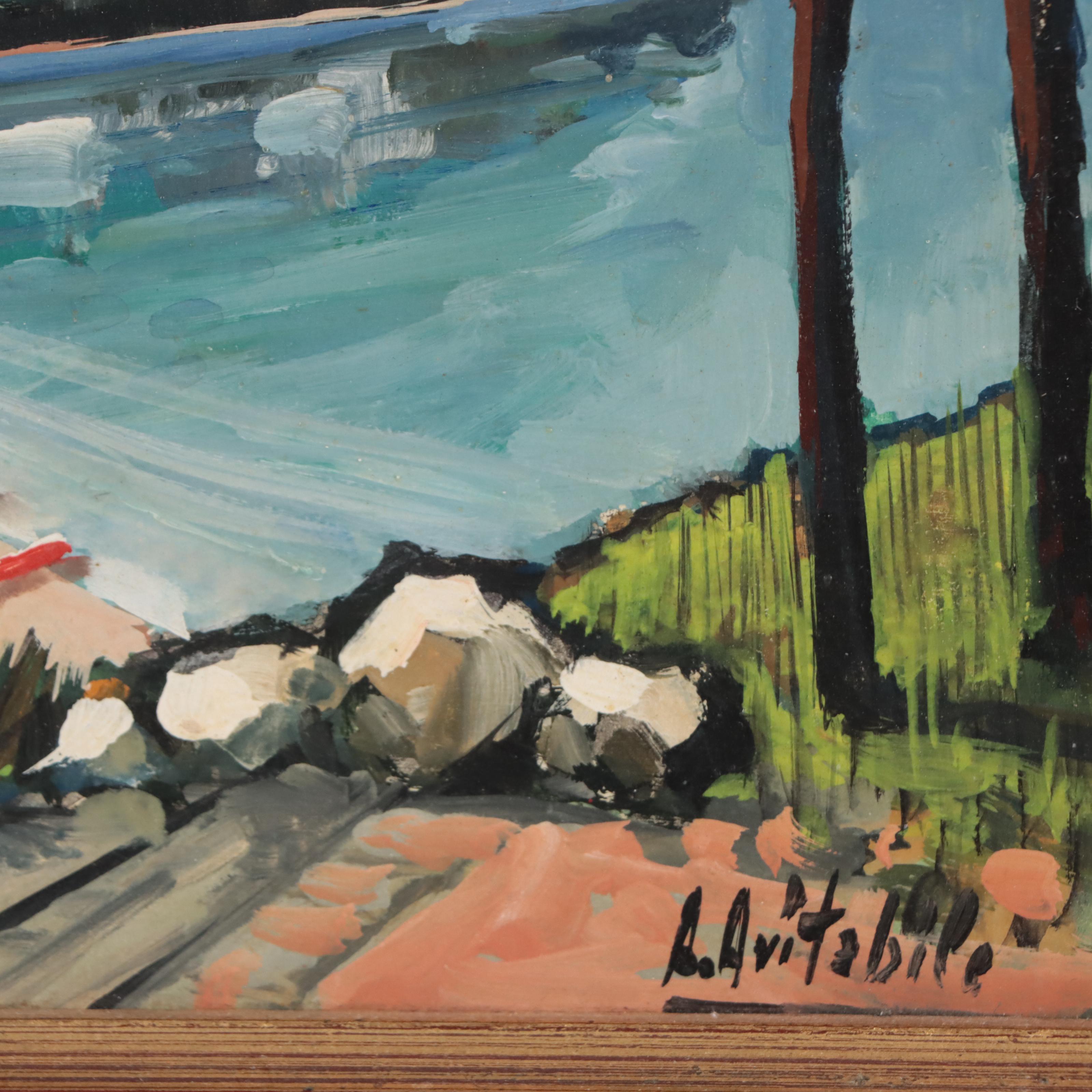 Alfredo Avitabile Oil Painting of The Amalfi Coast "Costiera Amalfitana"