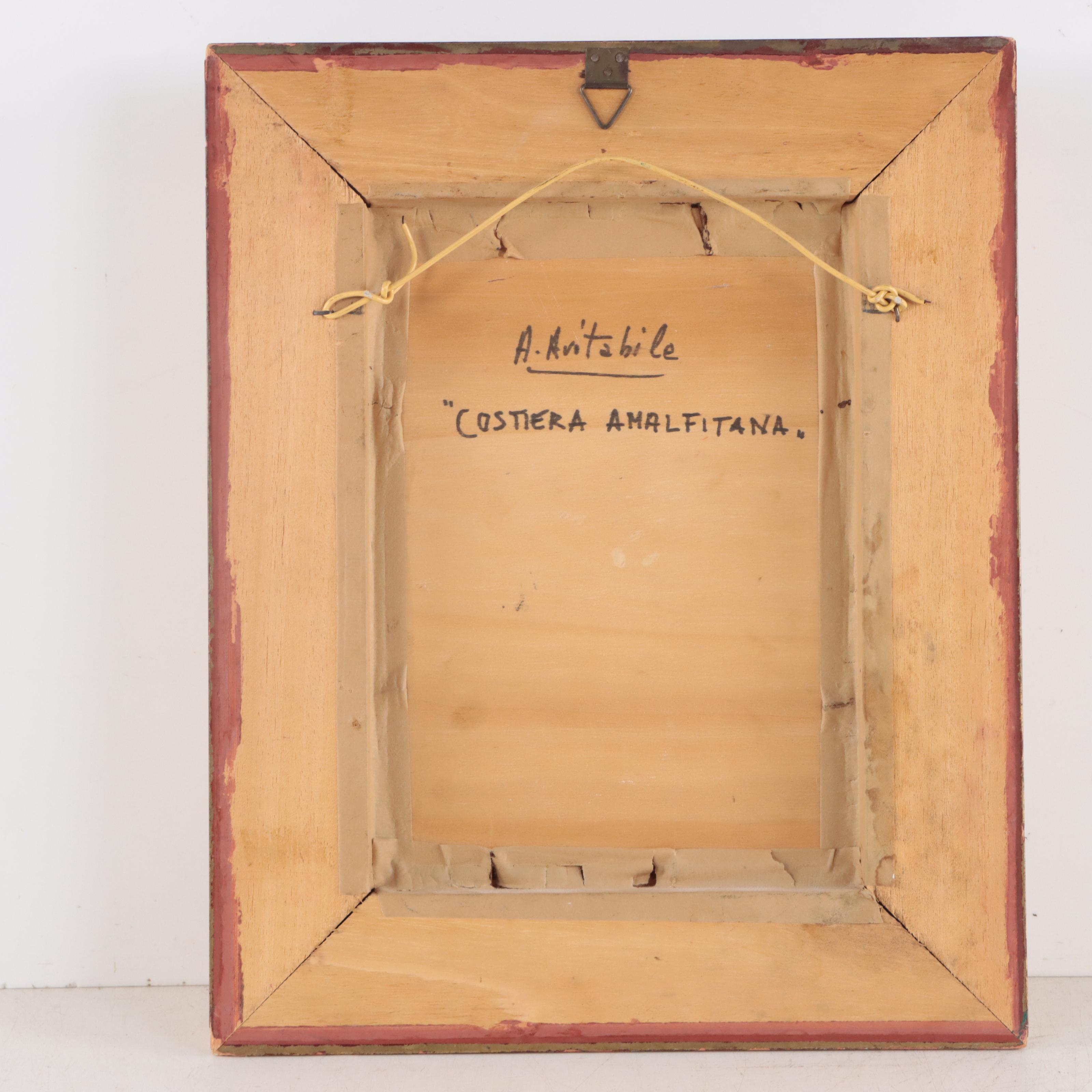 Alfredo Avitabile Oil Painting of The Amalfi Coast "Costiera Amalfitana"