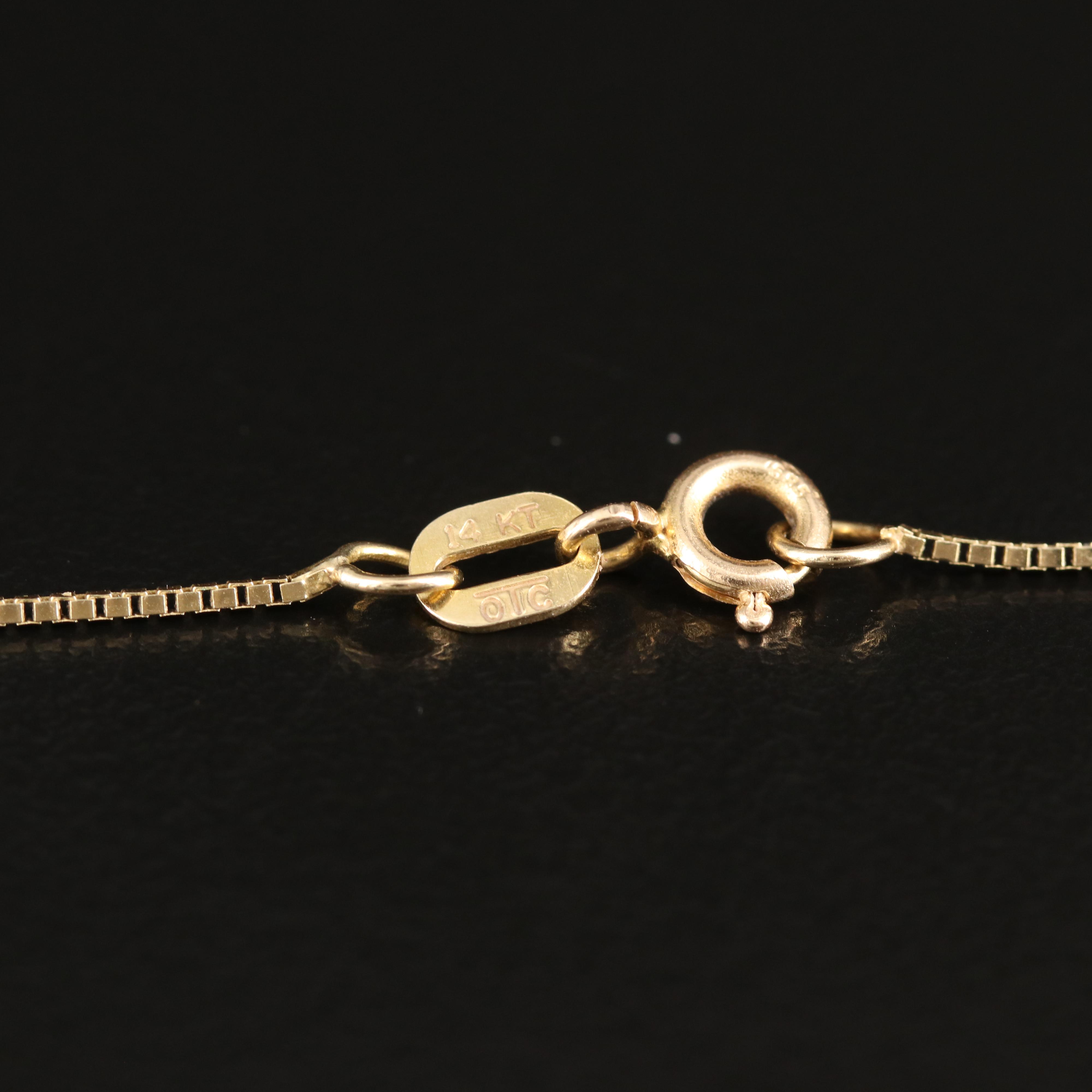 Italian 14K Box Chain Necklace